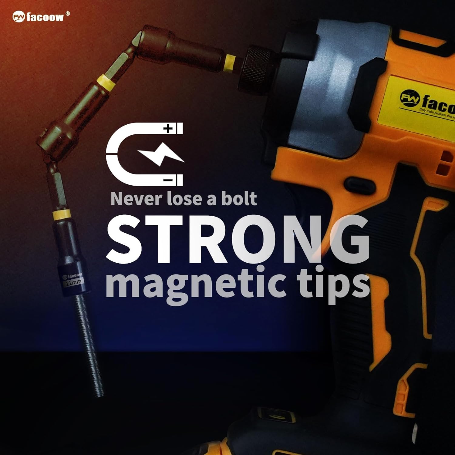 Facoow Set 55 Cacciaviti a Percussione Magnetici - immagine 4