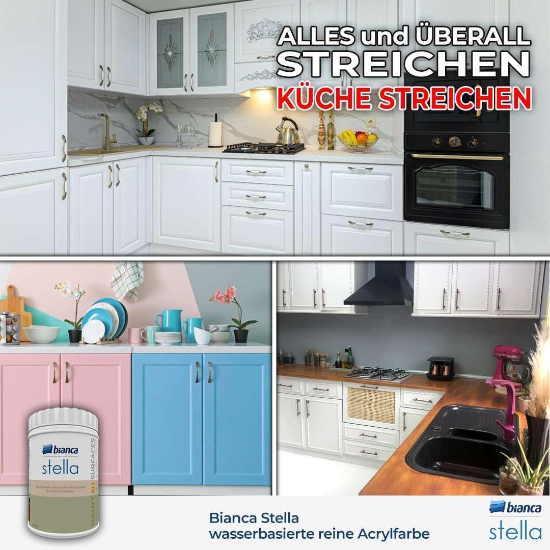 Bianca Stella Vernice per Mobili Premium 500ml, Bianco Polvere - immagine 4