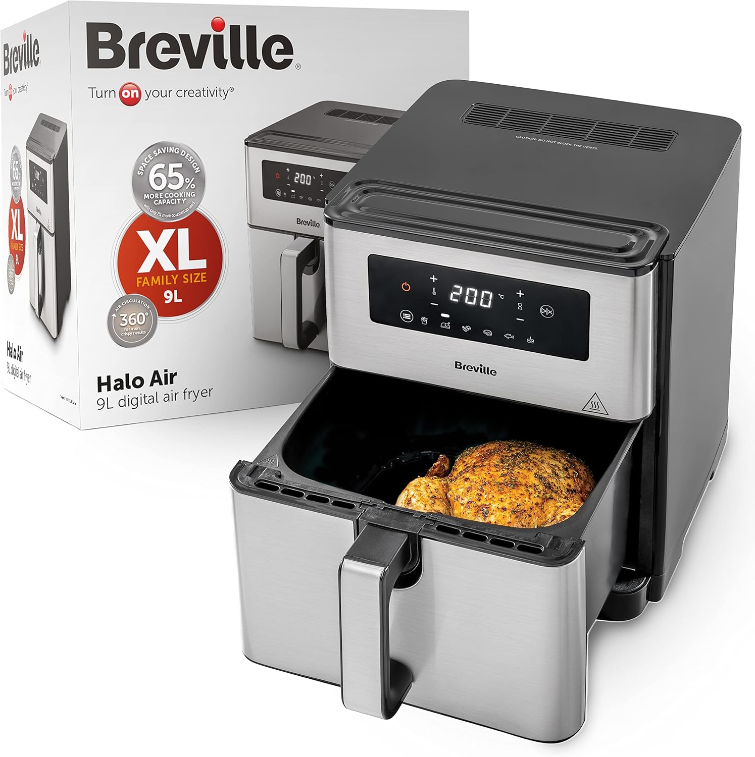 Breville Halo Friggitrice Senza Olio Digitale 9 Litri