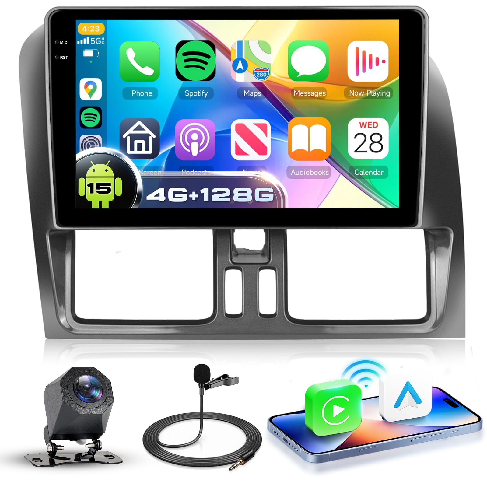 Autoradio Android 15 4G+128G per Volvo XC60 2008-2013