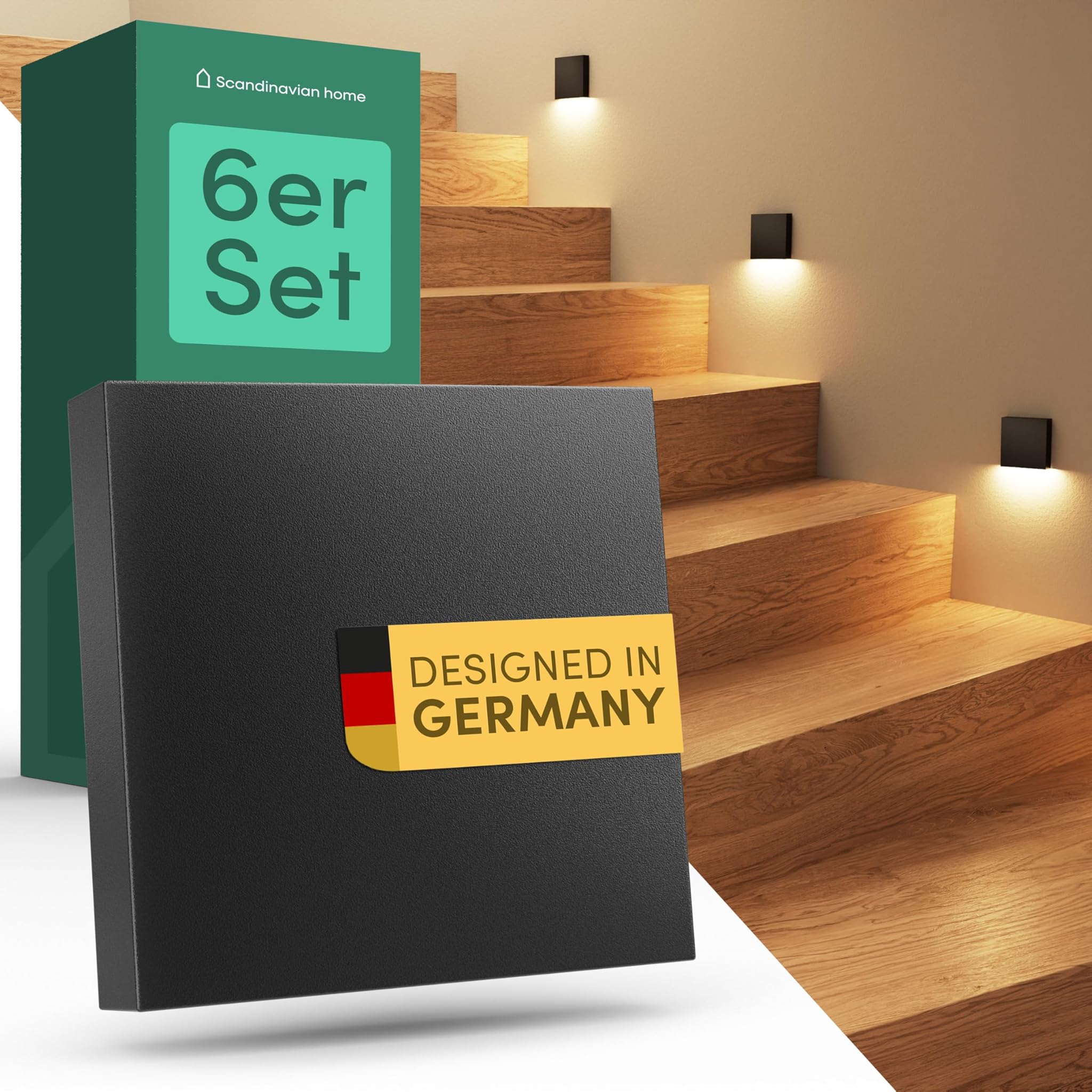 Scandinavian home - Set 6 Luci LED per Scale IP65