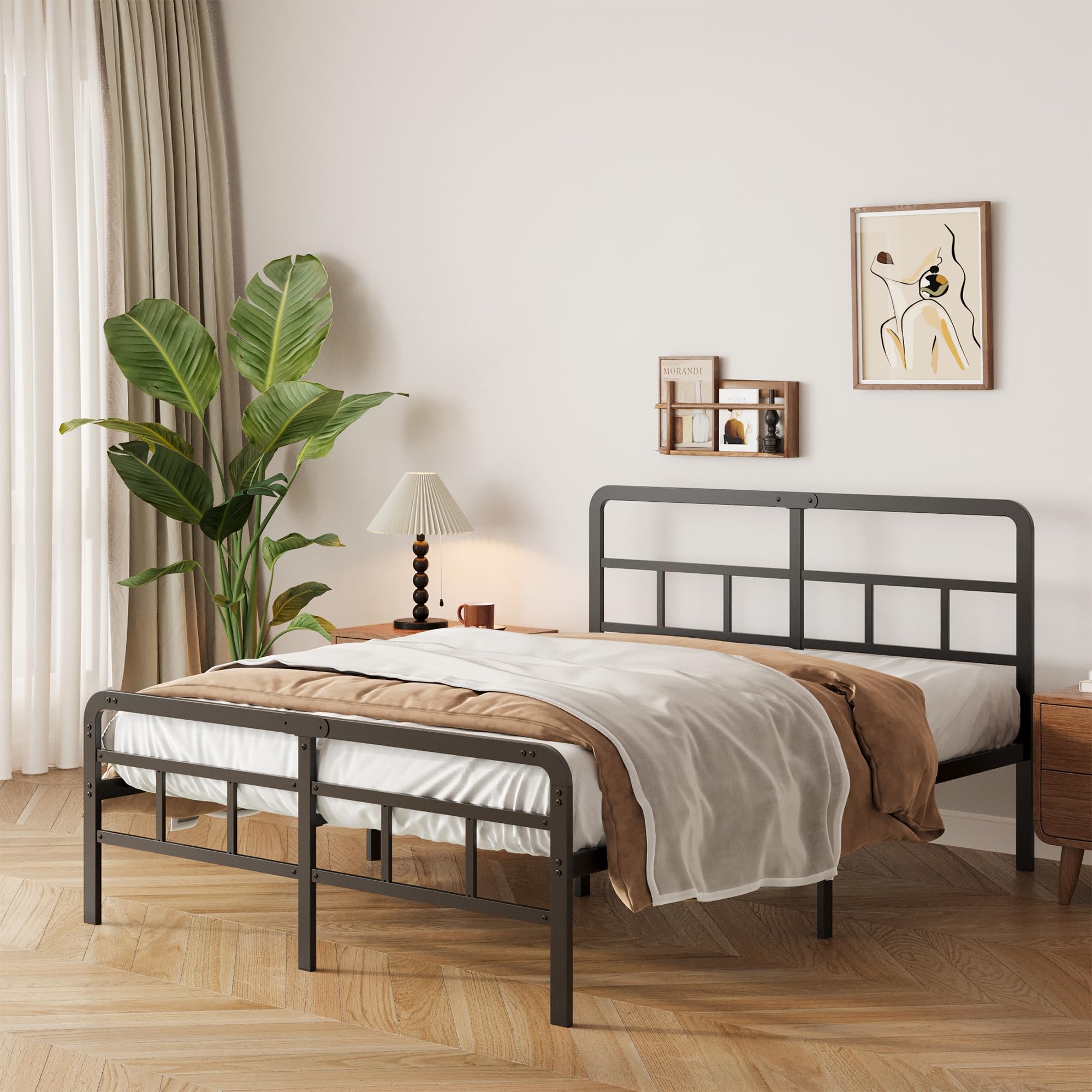 Yicensen Bed Frame with Headbord Super King 35 cm