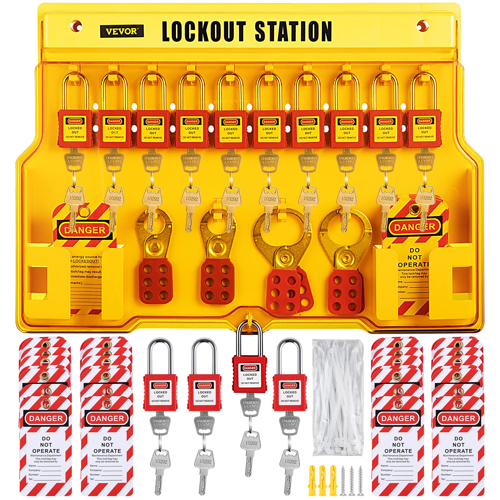 Vevor Kit Tagout Blocco di Sicurezza 58 Pz