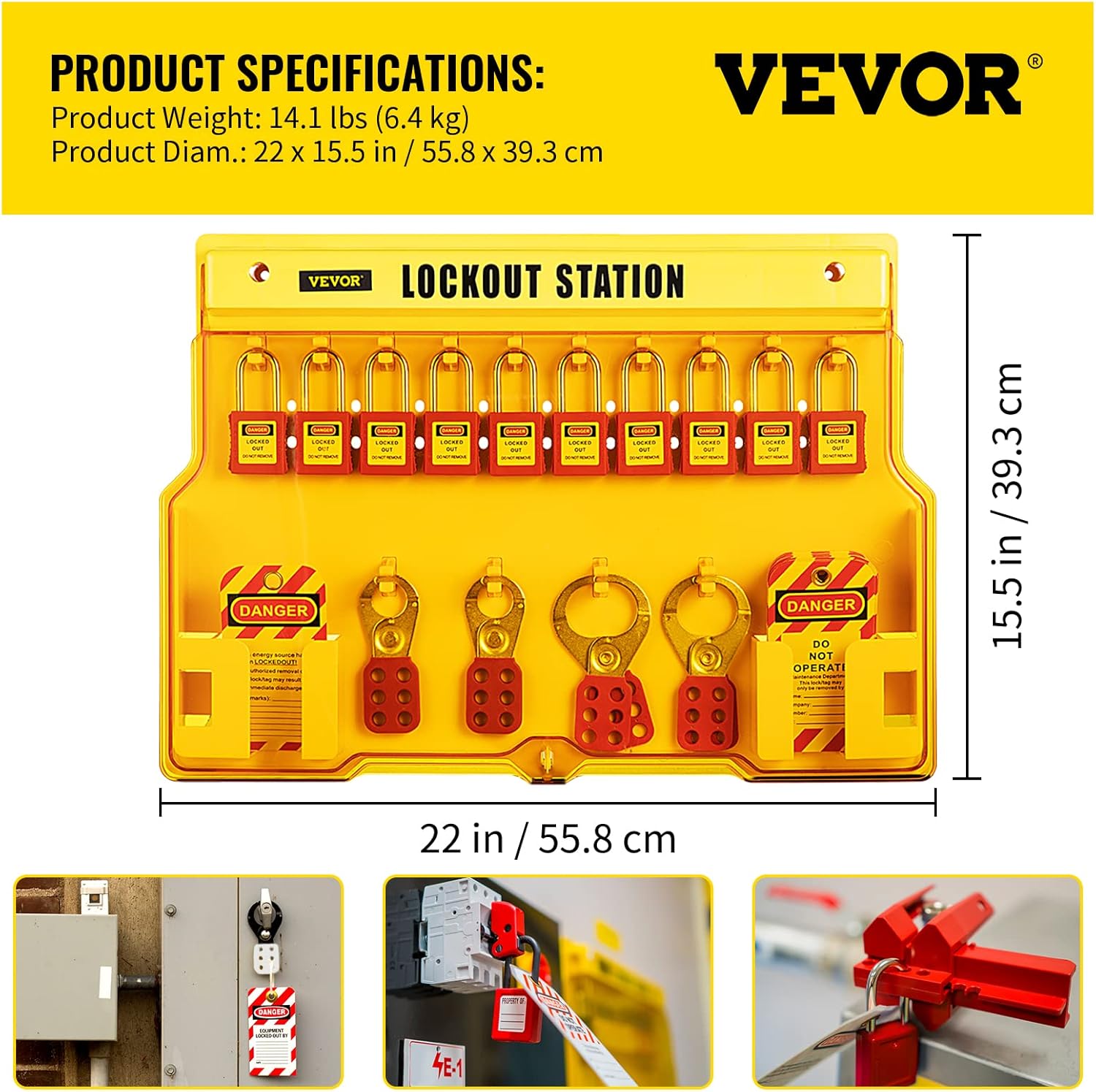 Vevor Kit Tagout Blocco di Sicurezza 58 Pz - immagine 8