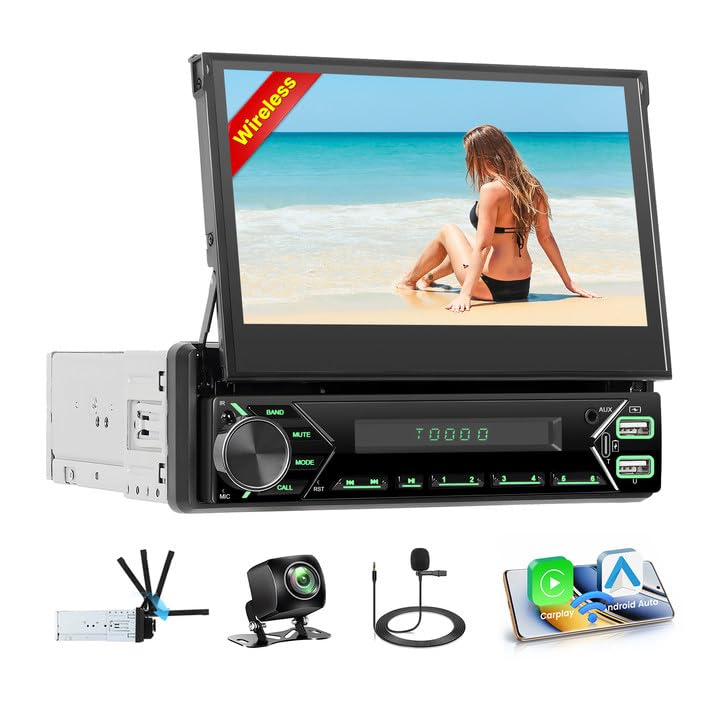Hikity DAB DVR Autoradio Android 13 Wireless CarPlay 7"
