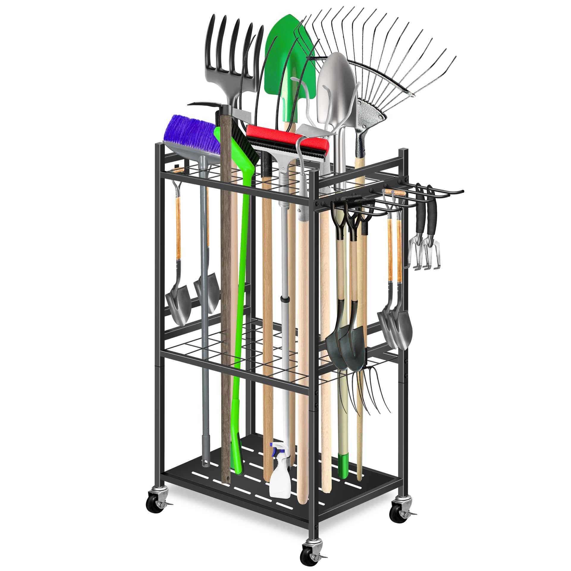 Mimoke Scaffale Portautensili da Giardino con Ruote