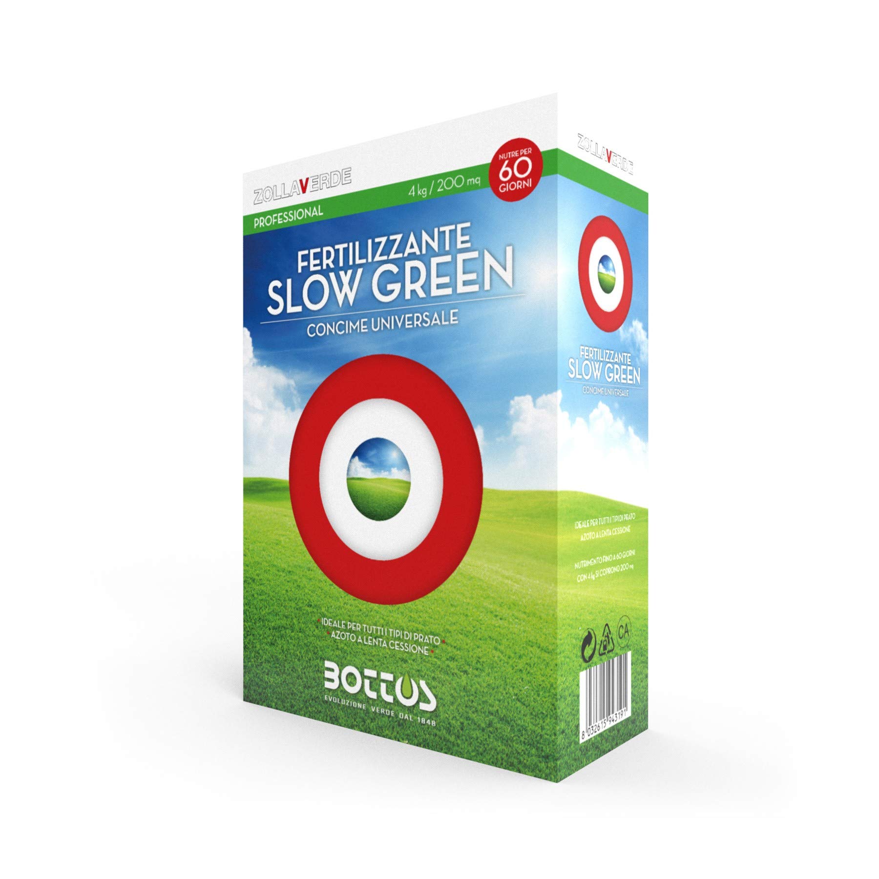 FERTILIZZANTE PER PRATO SLOW GREEN 22-5-10 ZOLLAVERDE 4KG