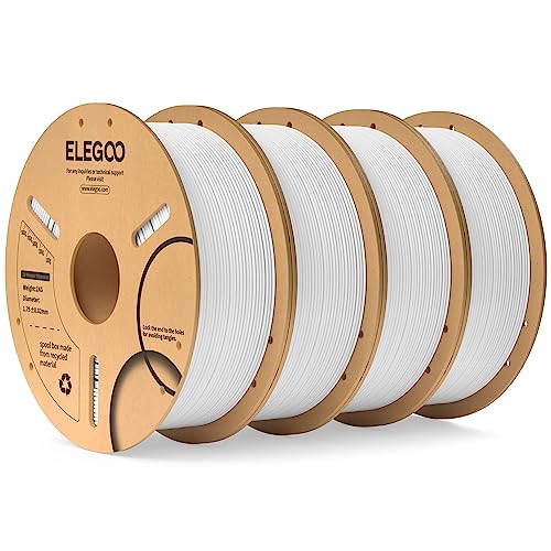 Elegoo Filamento PLA 1.75mm Bianco 4KG