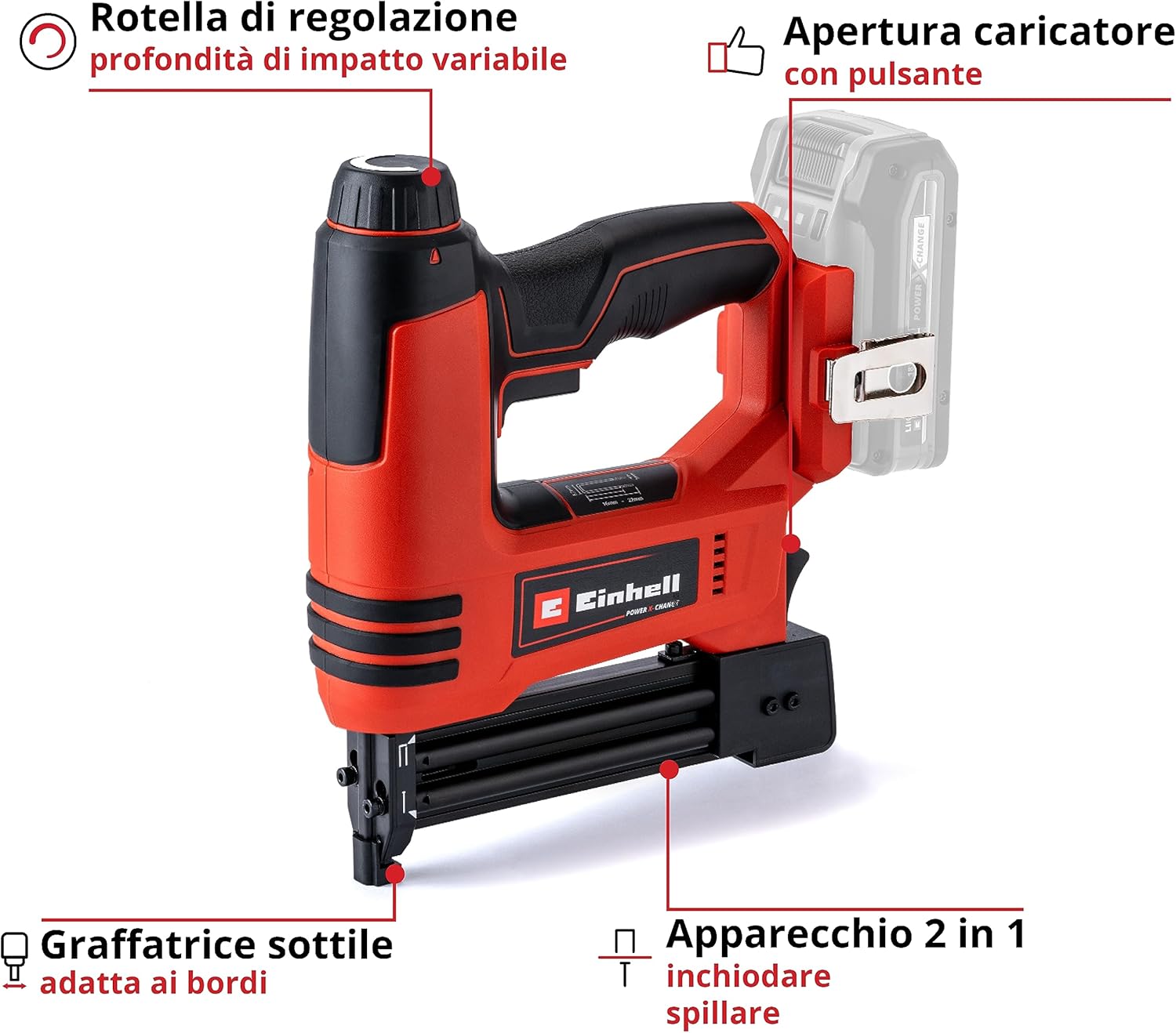 Einhell TE-CN 18 Li - Solo Graffettatrice Power X-Change - immagine 3