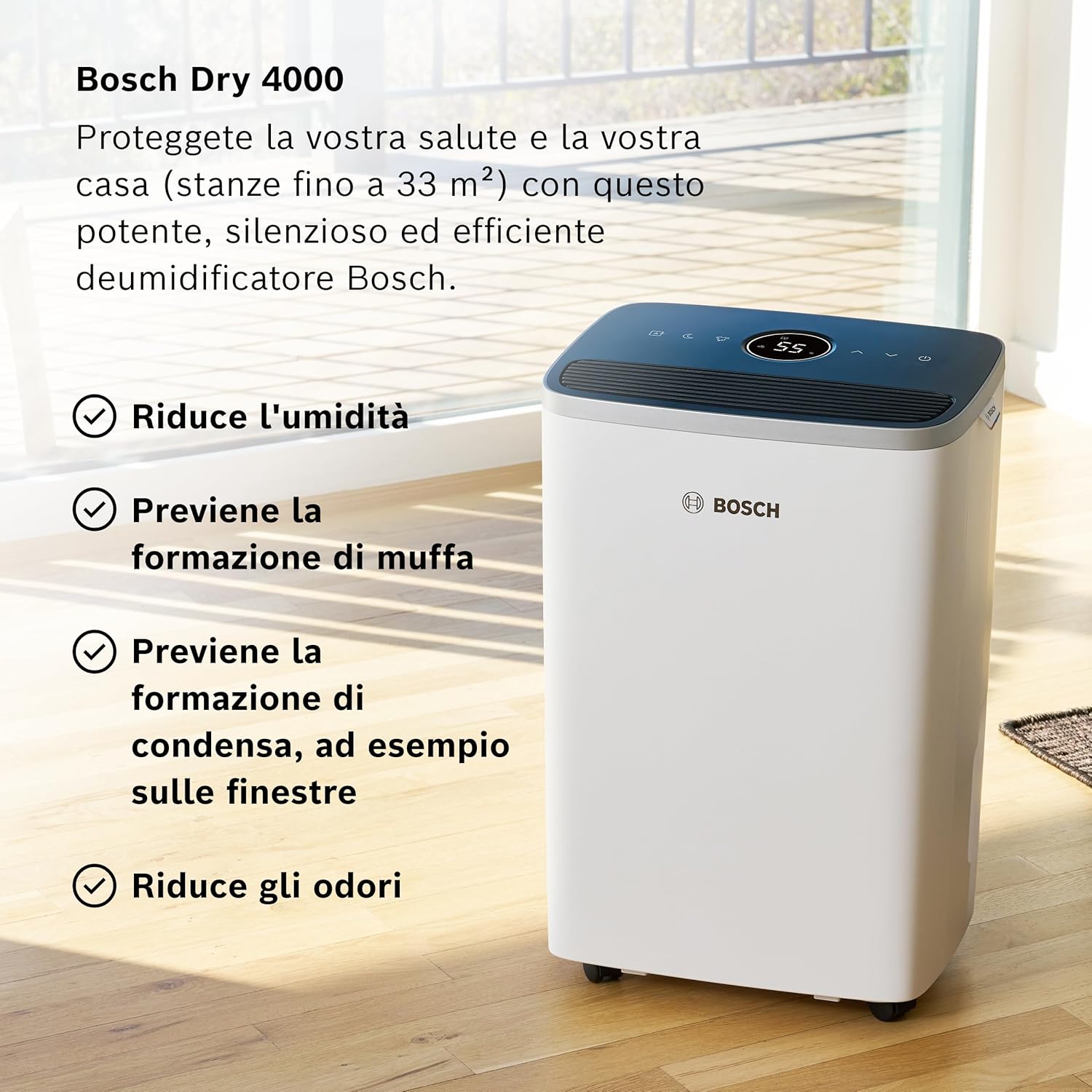 Bosch Dry 4000 - Deumidificatore Efficiente e Tranquillo - immagine 2
