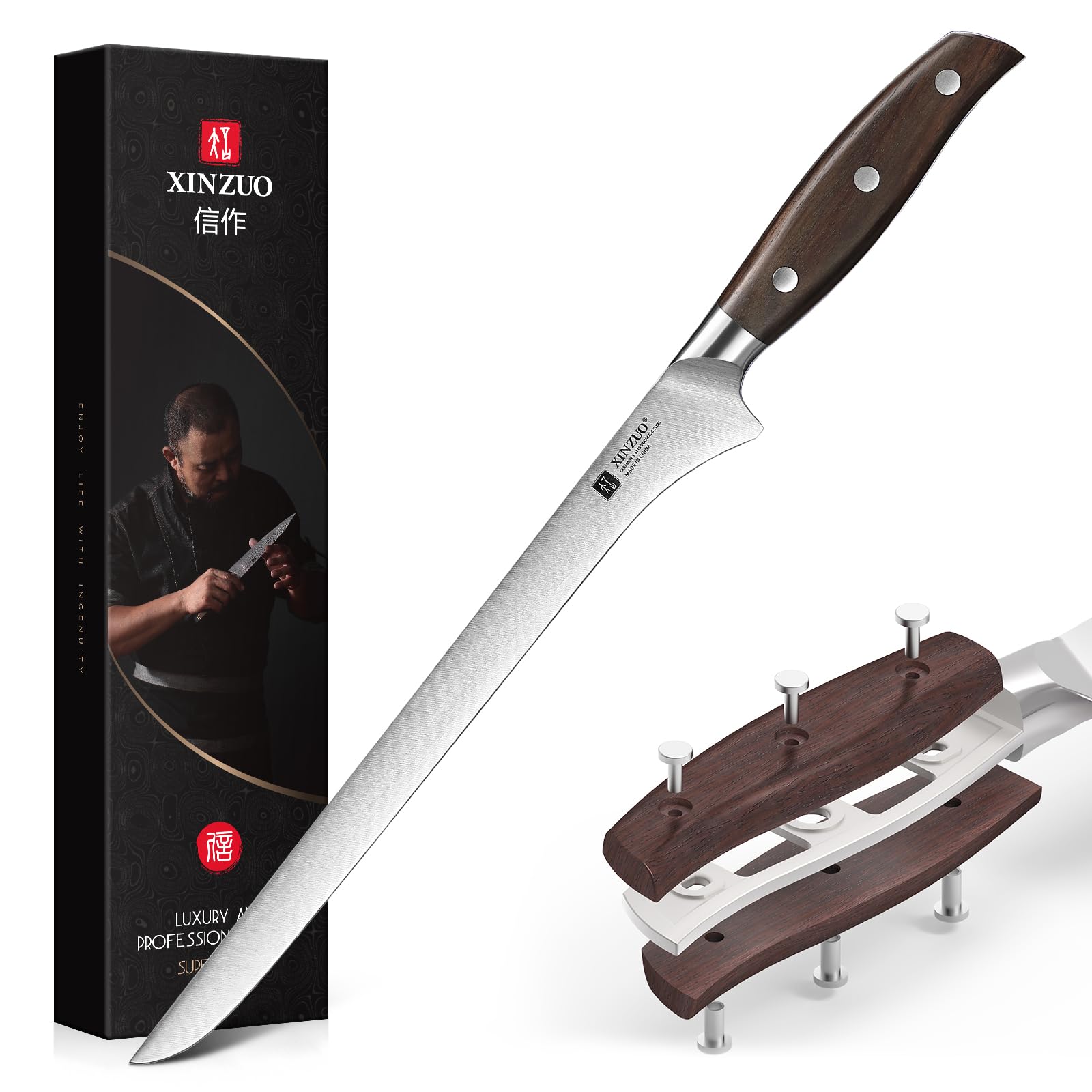 Xinzuo Coltello da Prosciutto 25.5cm Acciaio Tedesco