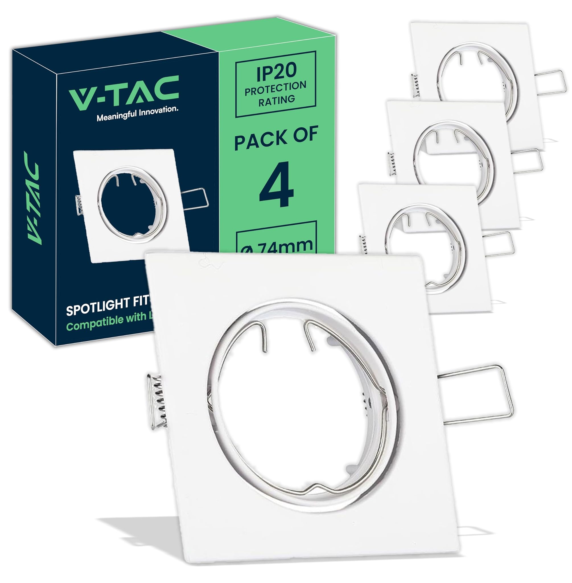 V-tac 4x Portafaretto LED da Incasso Orientabile