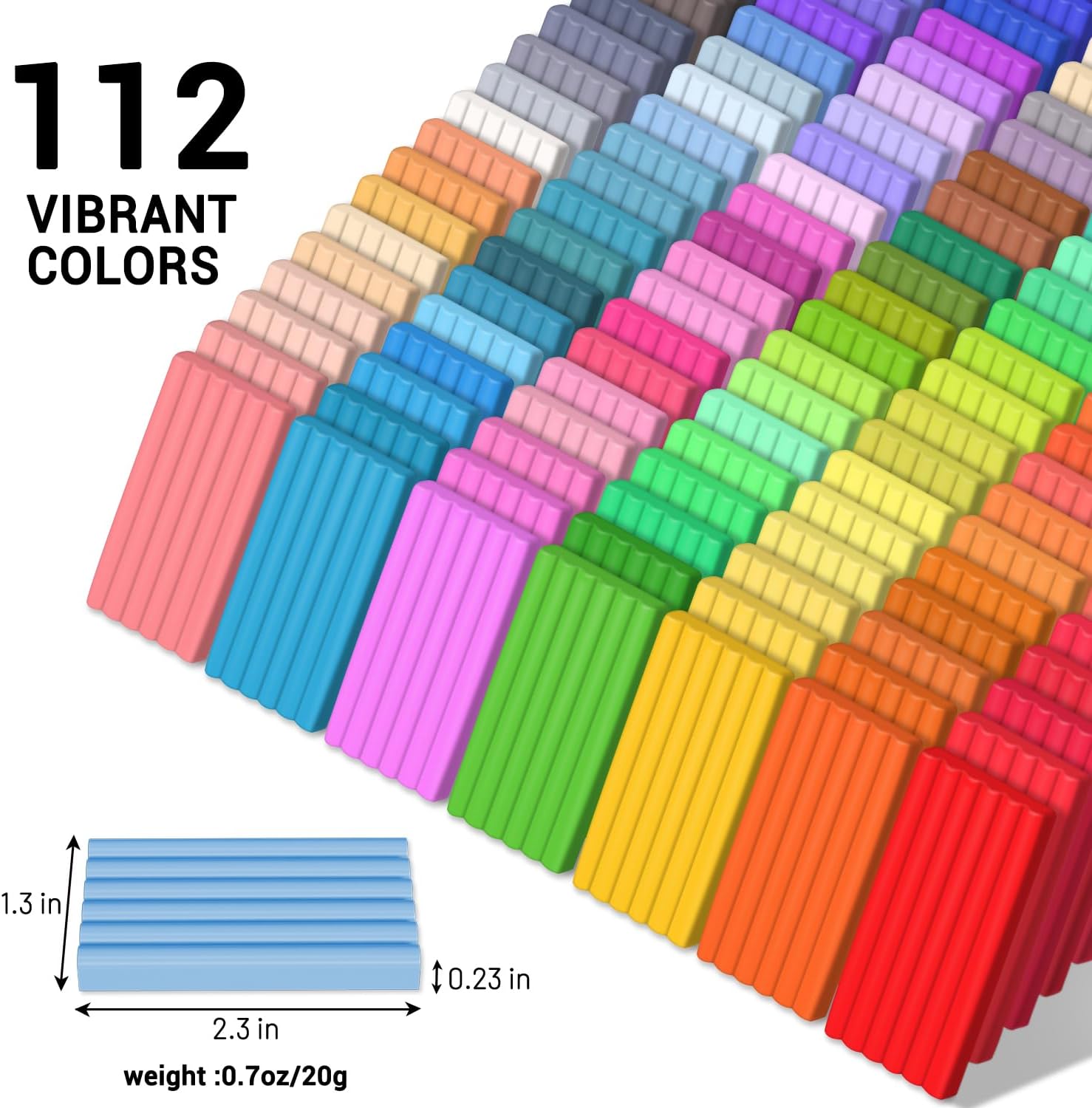 Artfly Argilla Polimerica 112 Colori Kit Non Tossico - immagine 2