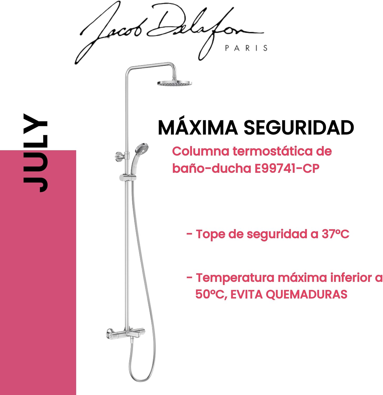 Jacob Delafon JULY E99741-CP - Colonna Doccia Termostatica - immagine 5