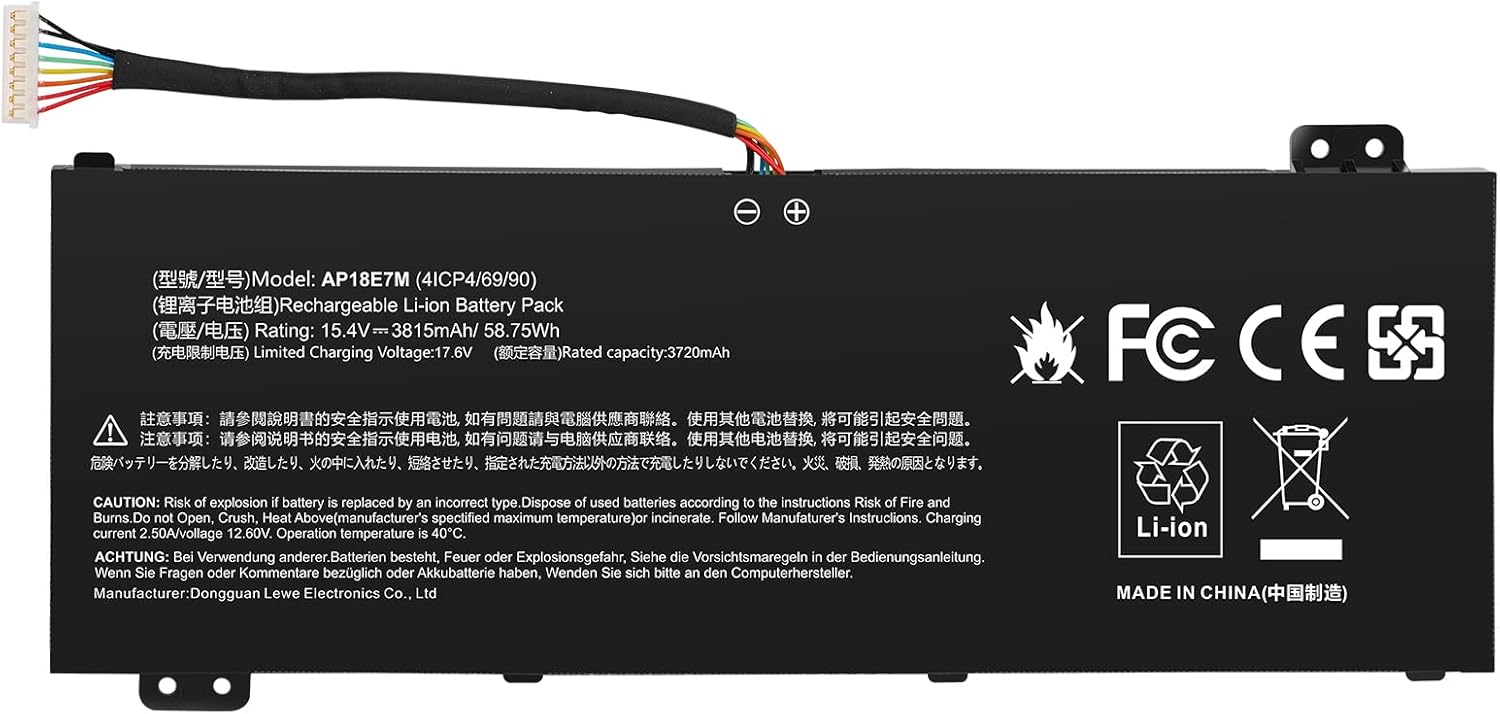 Asuncell Batteria 15.4V/58.75Wh AP18E7M AP18E8M - immagine 1