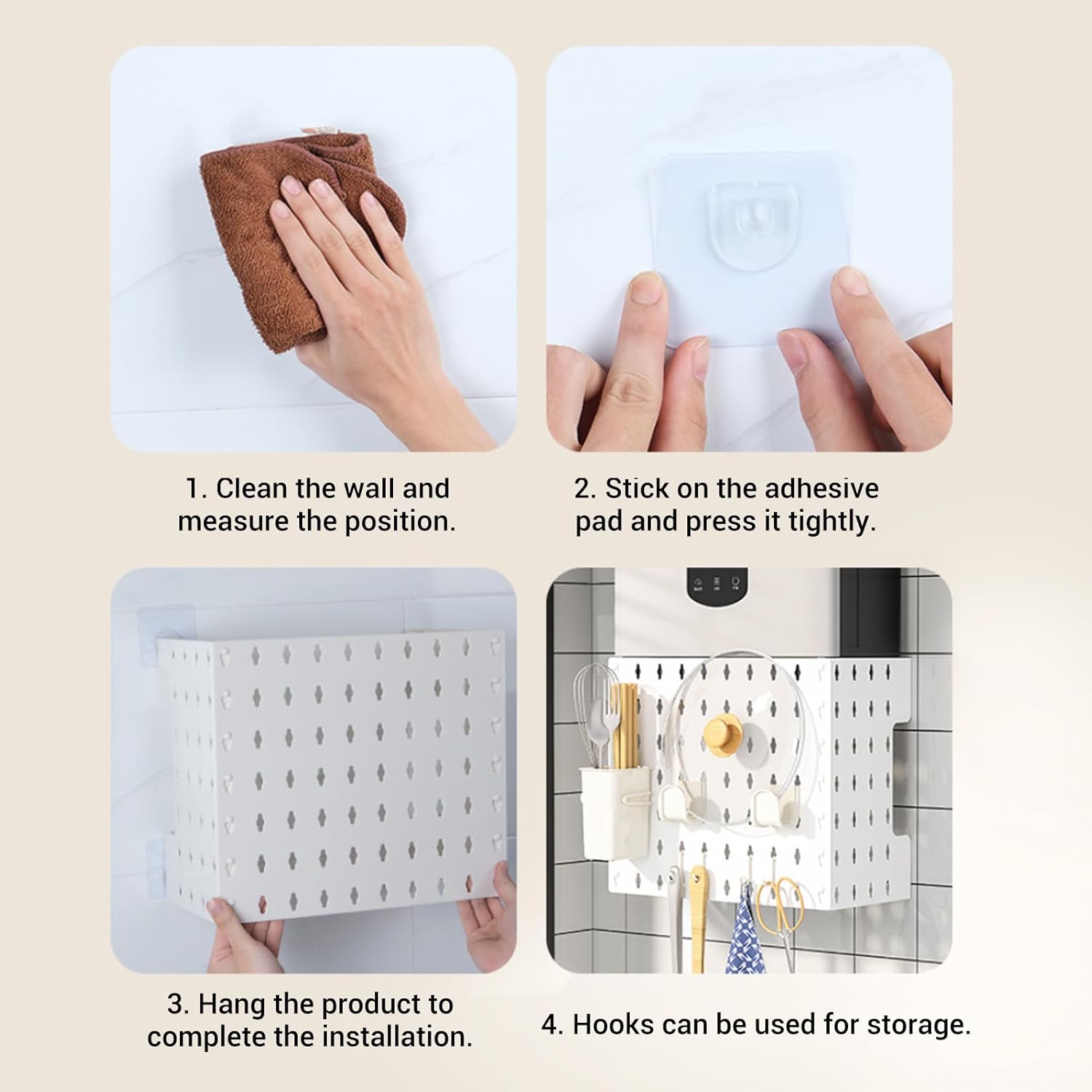 Espositore a Parete con Pannello Forato Multifunzione - immagine 4