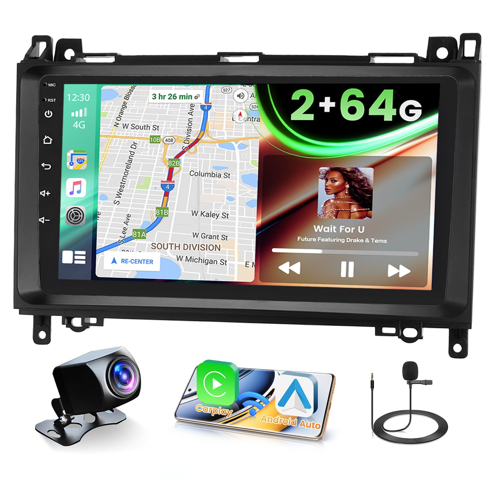 Autoradio Android 9'' per Mercedes Benz W169 W245 W639