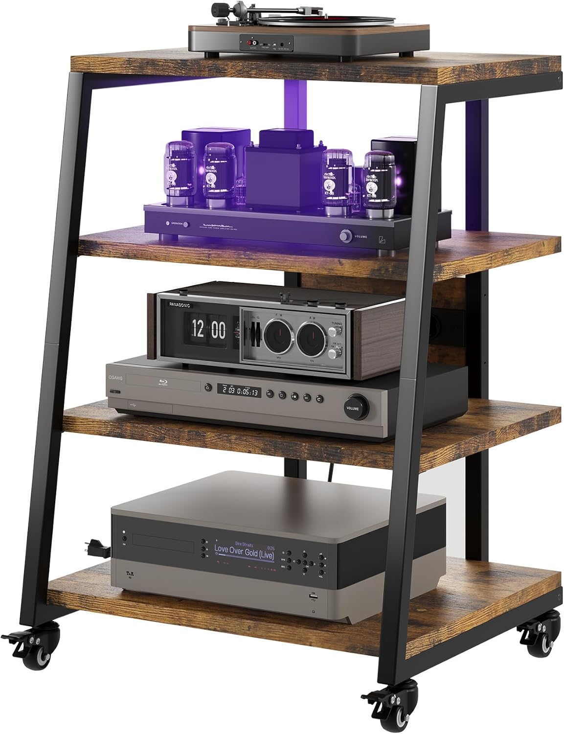 Vrietina Mobile HIFI con Ruote e LED