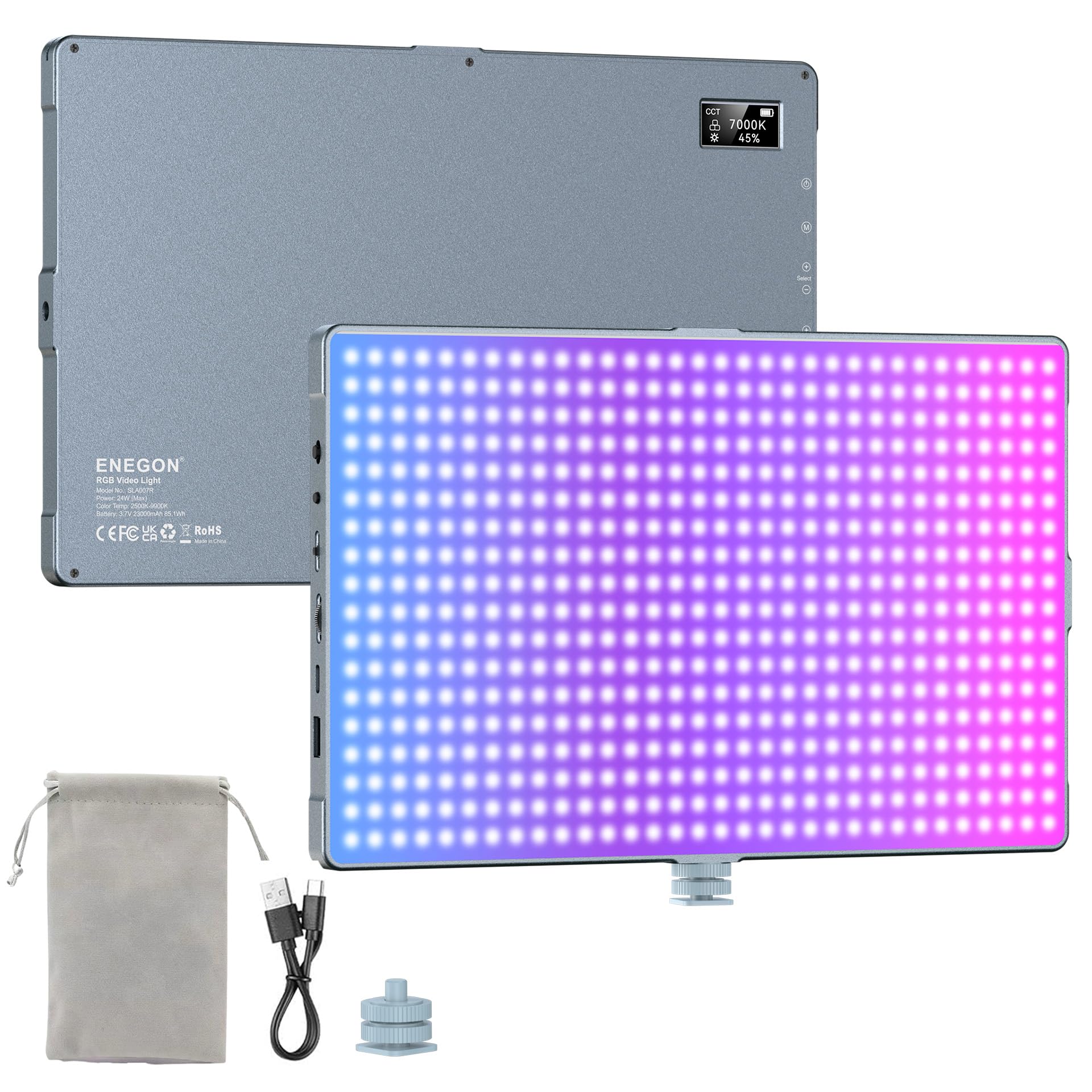 Enegon LED RGB 23000 mAh con Schermo OLED