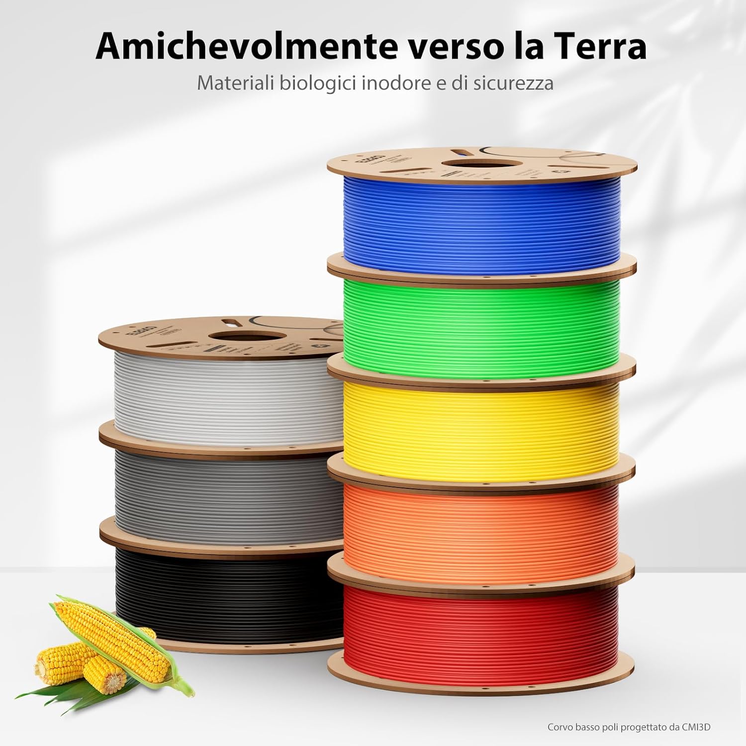 Elegoo Filamento PLA+ 1.75mm Nero 1KG - immagine 5