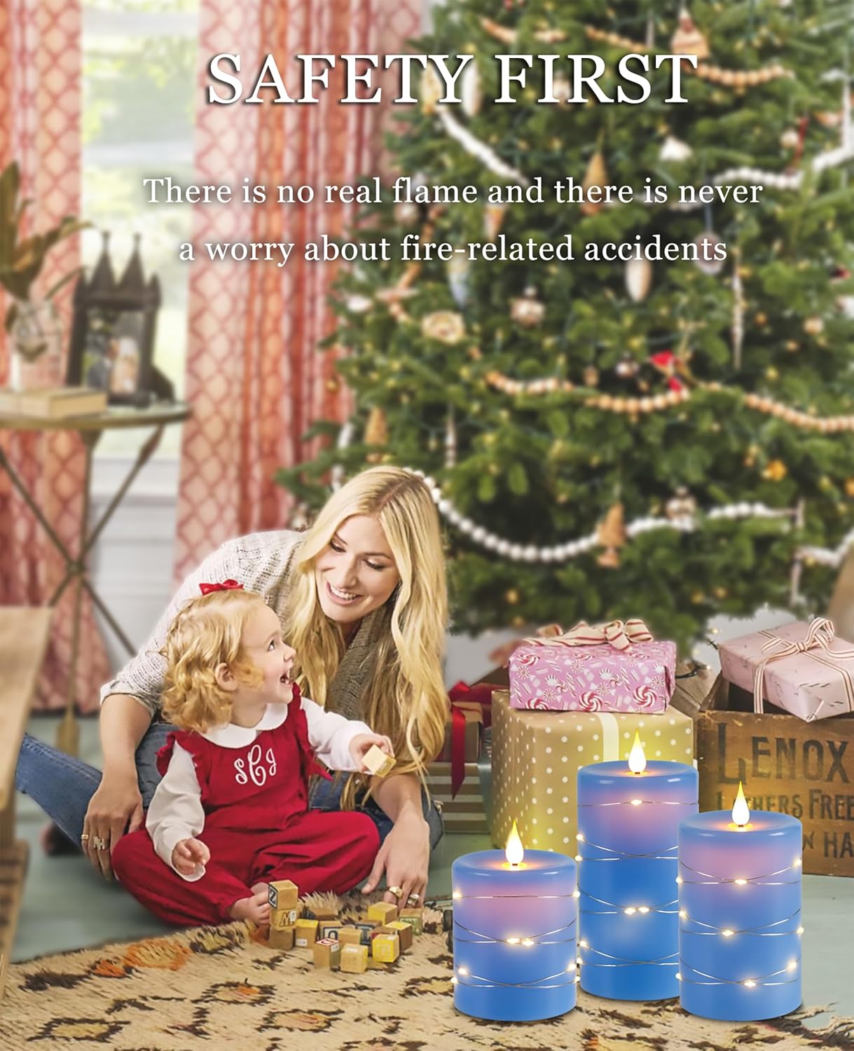 Da by Candele LED con Telecomando e Timer, 3 Pezzi, Blu - immagine 7