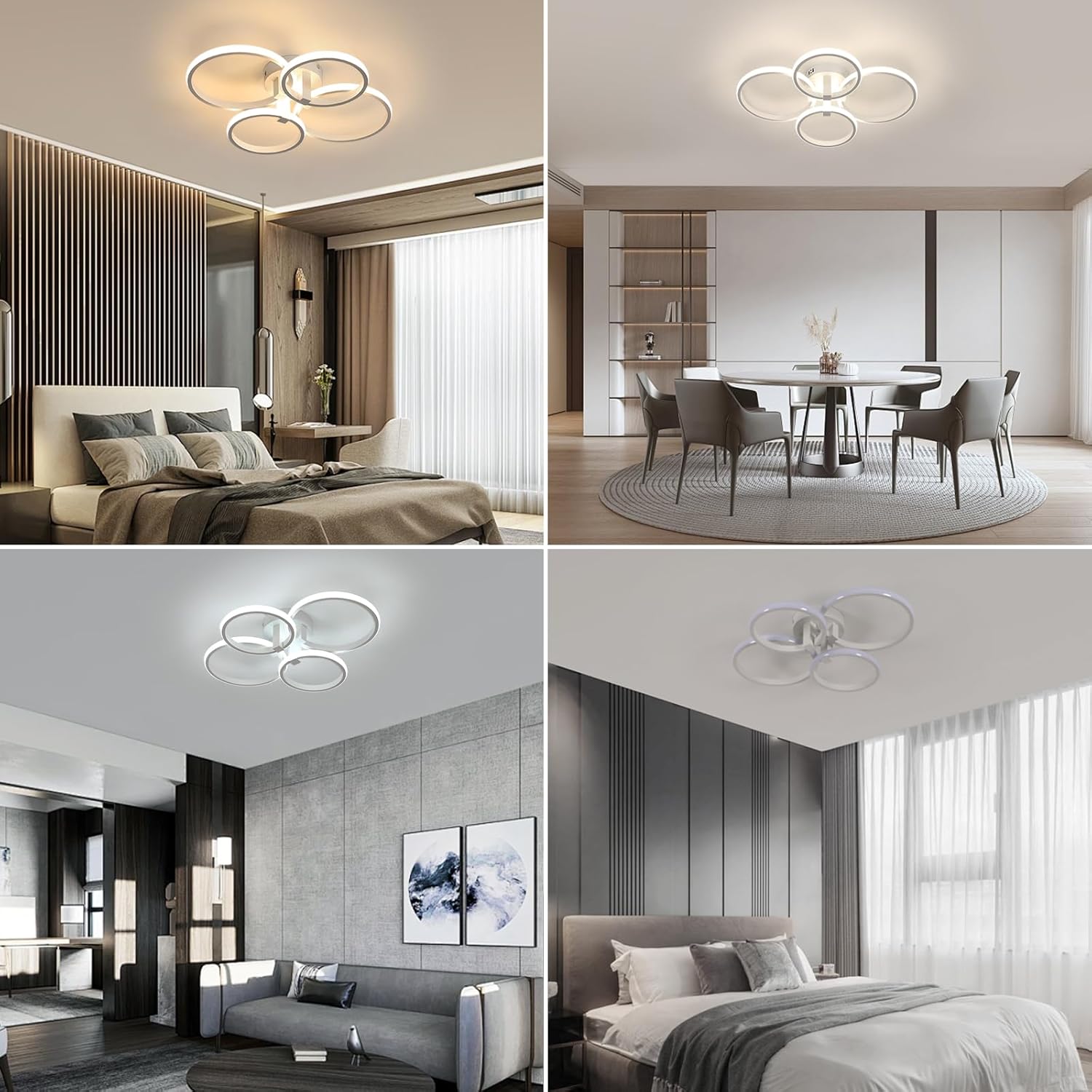 Delipop Plafoniera LED Soffitto Dimmerabile 76W, Bianco - immagine 6