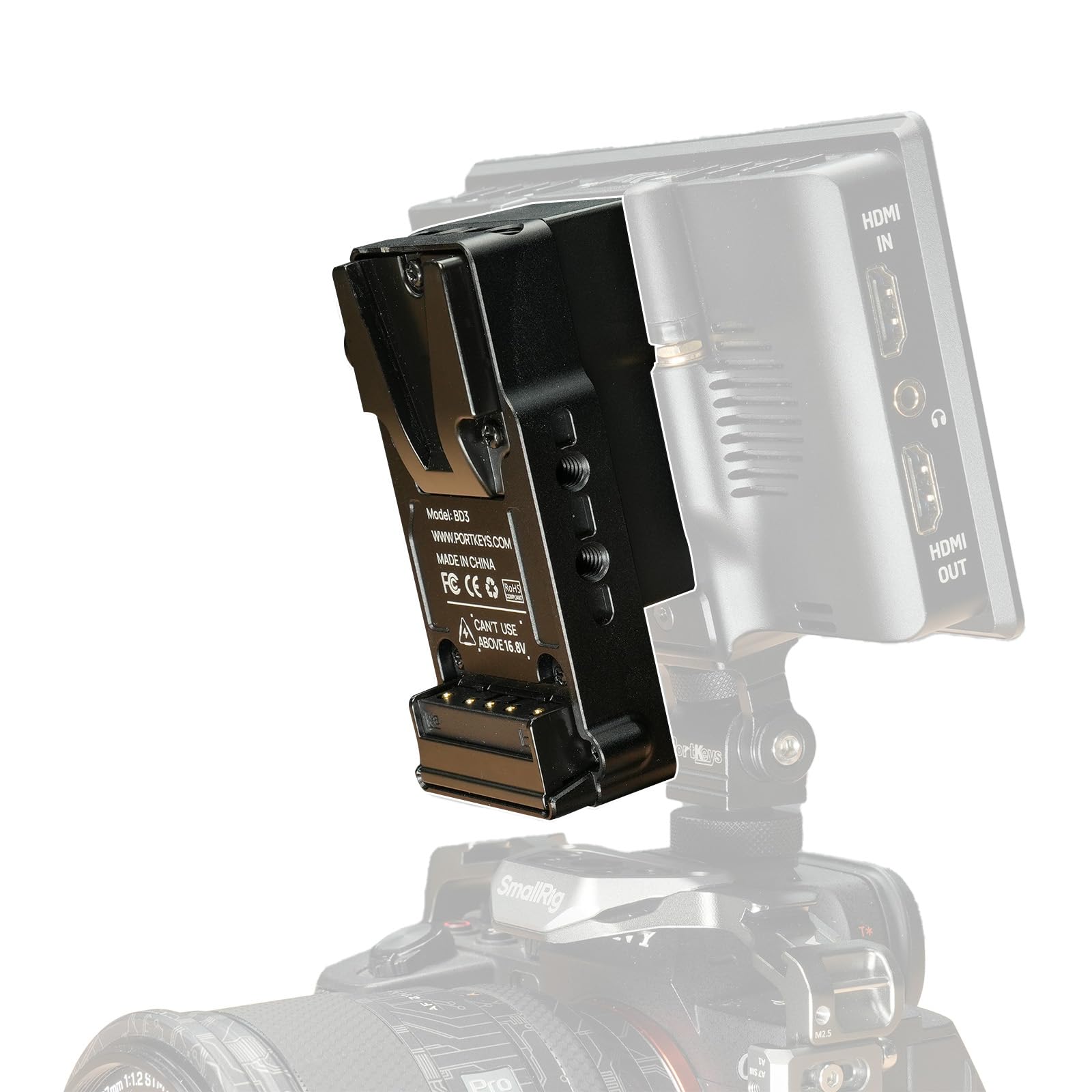 Portkeys BD3 - Modulo Batteria NP-F Dummy con V-Mount