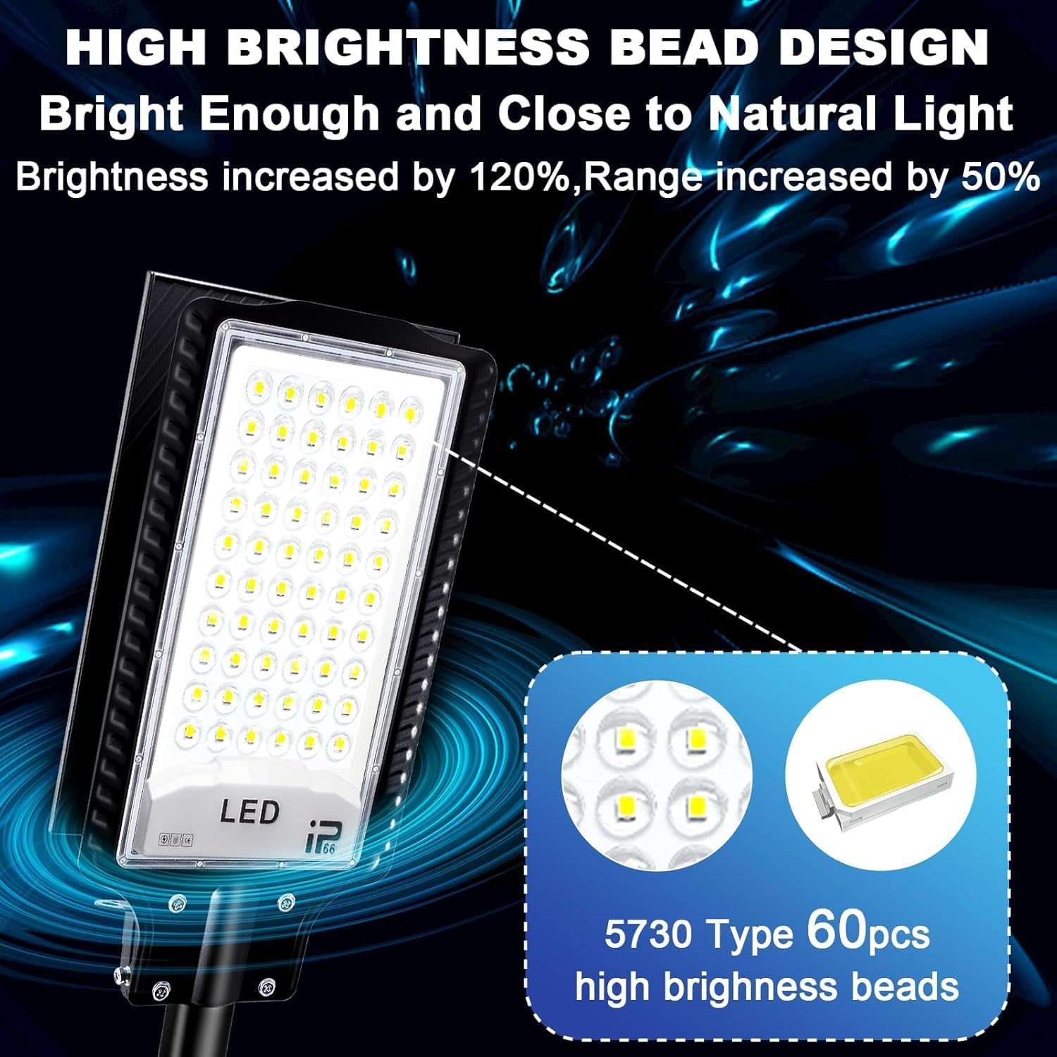 Eleganted Lampione Solare LED Esterno 10000LM - immagine 4