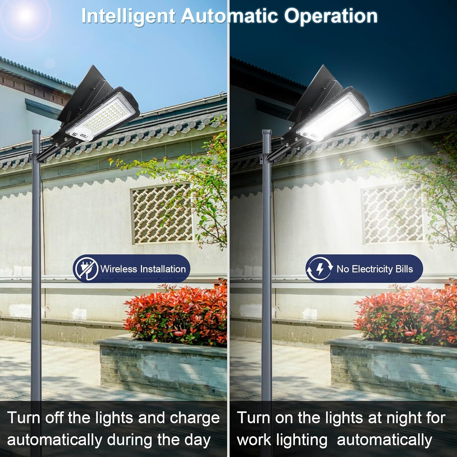 Eleganted Lampione Solare LED Esterno 10000LM - immagine 7