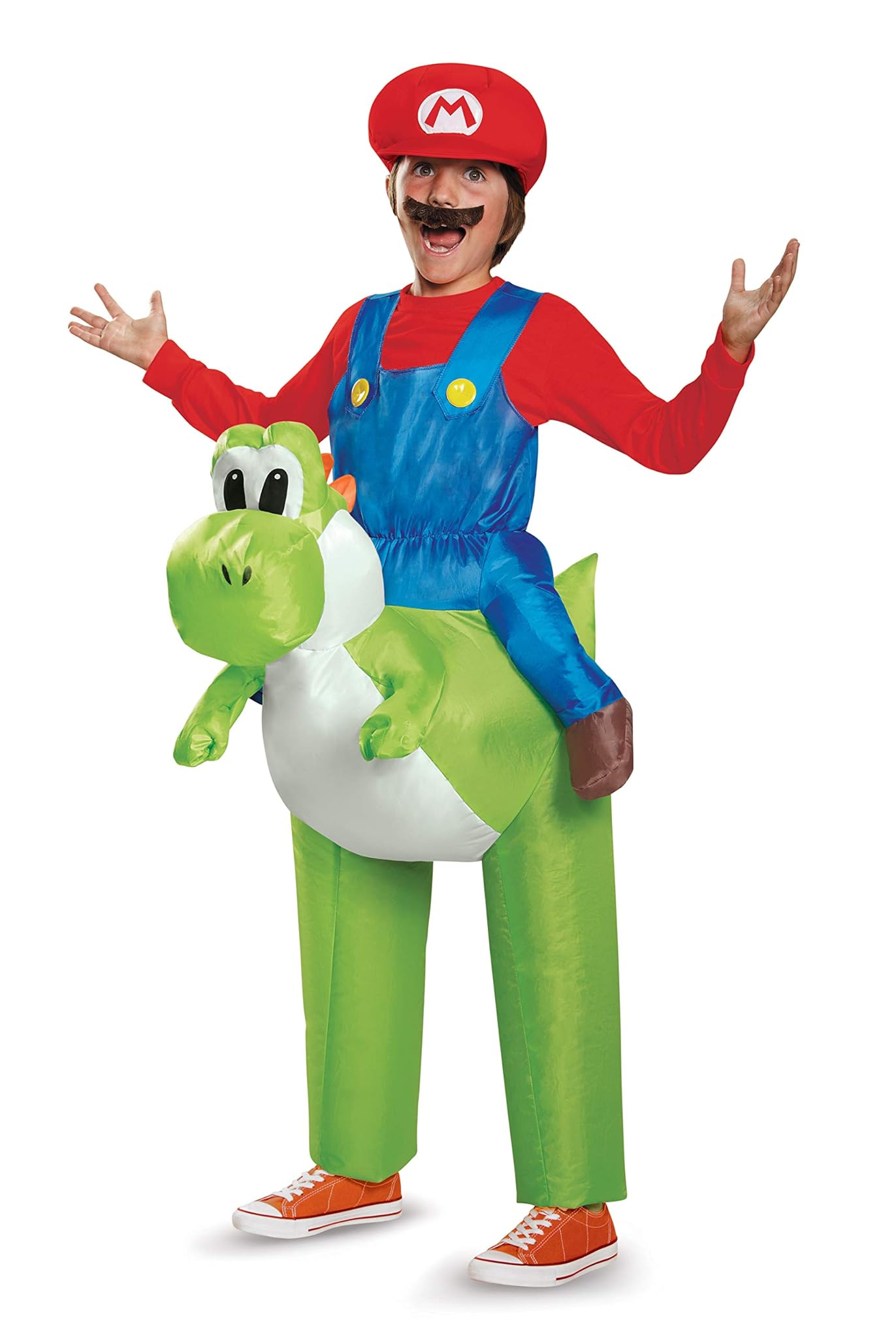 DISGUISE DIS85150CH - Costume gonfiabile da Mario, per bambino, Yoshi