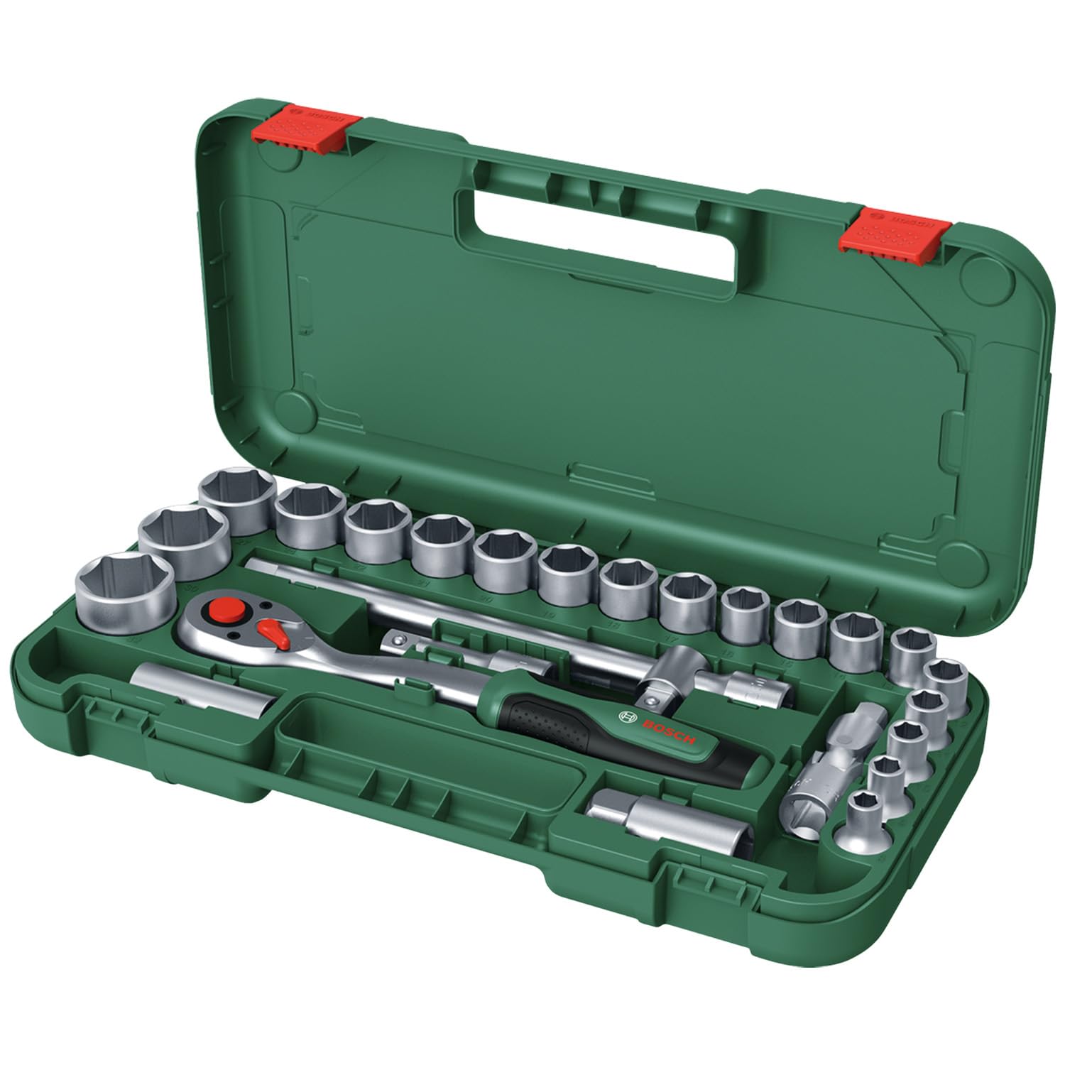 Bosch Set di Cricchetti da 1/2" 25 Pezzi 768 Nm