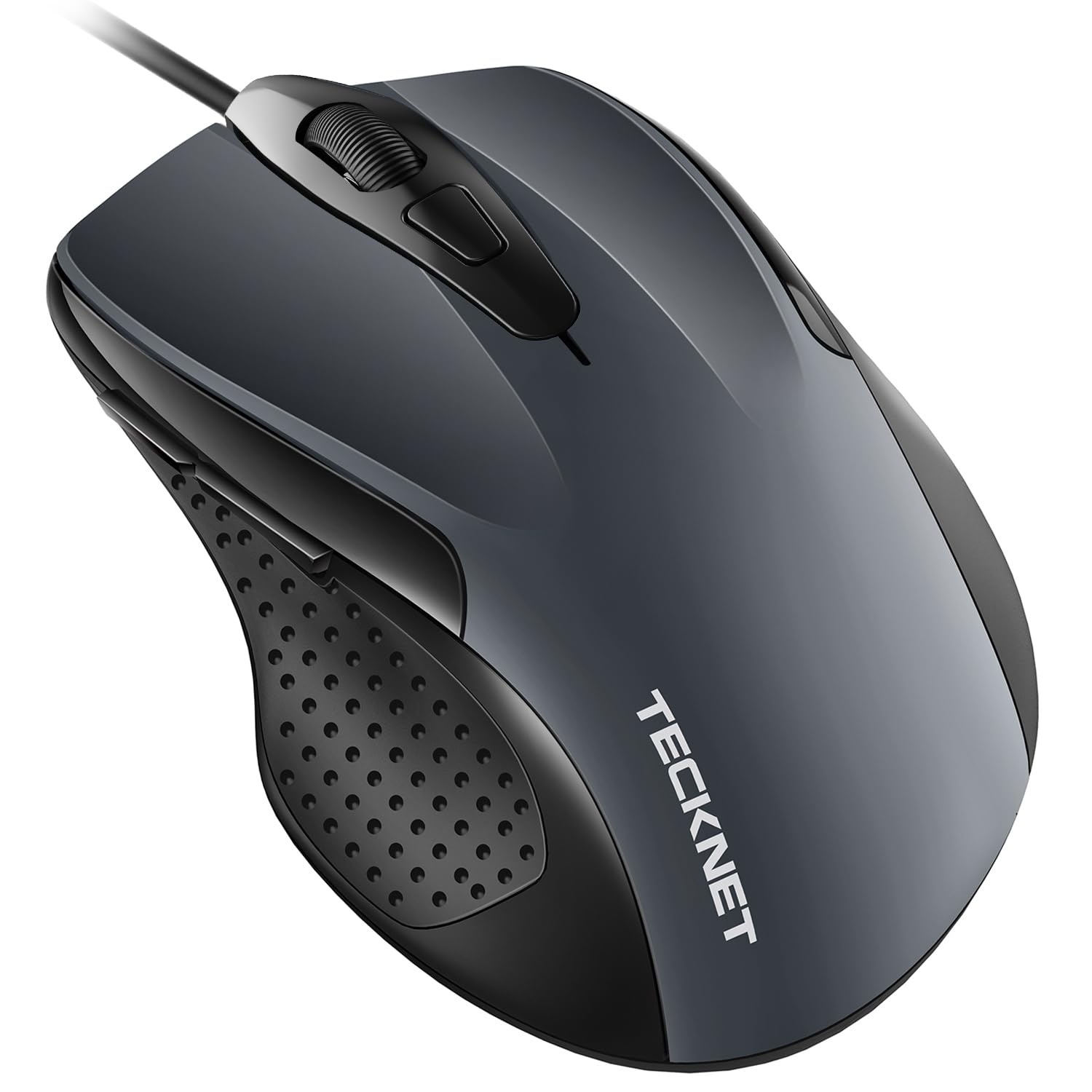 Tecknet PRO Mouse Ottico Cablato 6400 DPI, Grigio