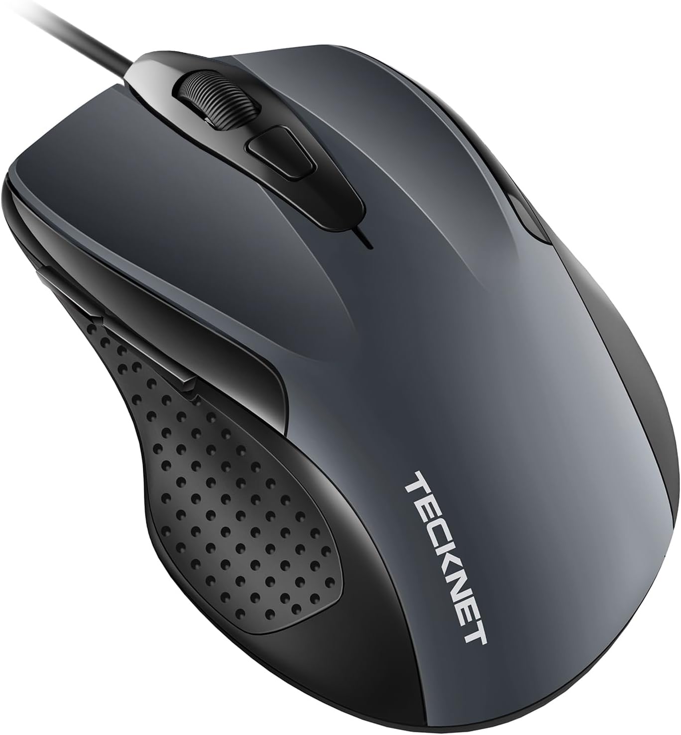 Tecknet PRO Mouse Ottico Cablato 6400 DPI, Grigio - immagine 1