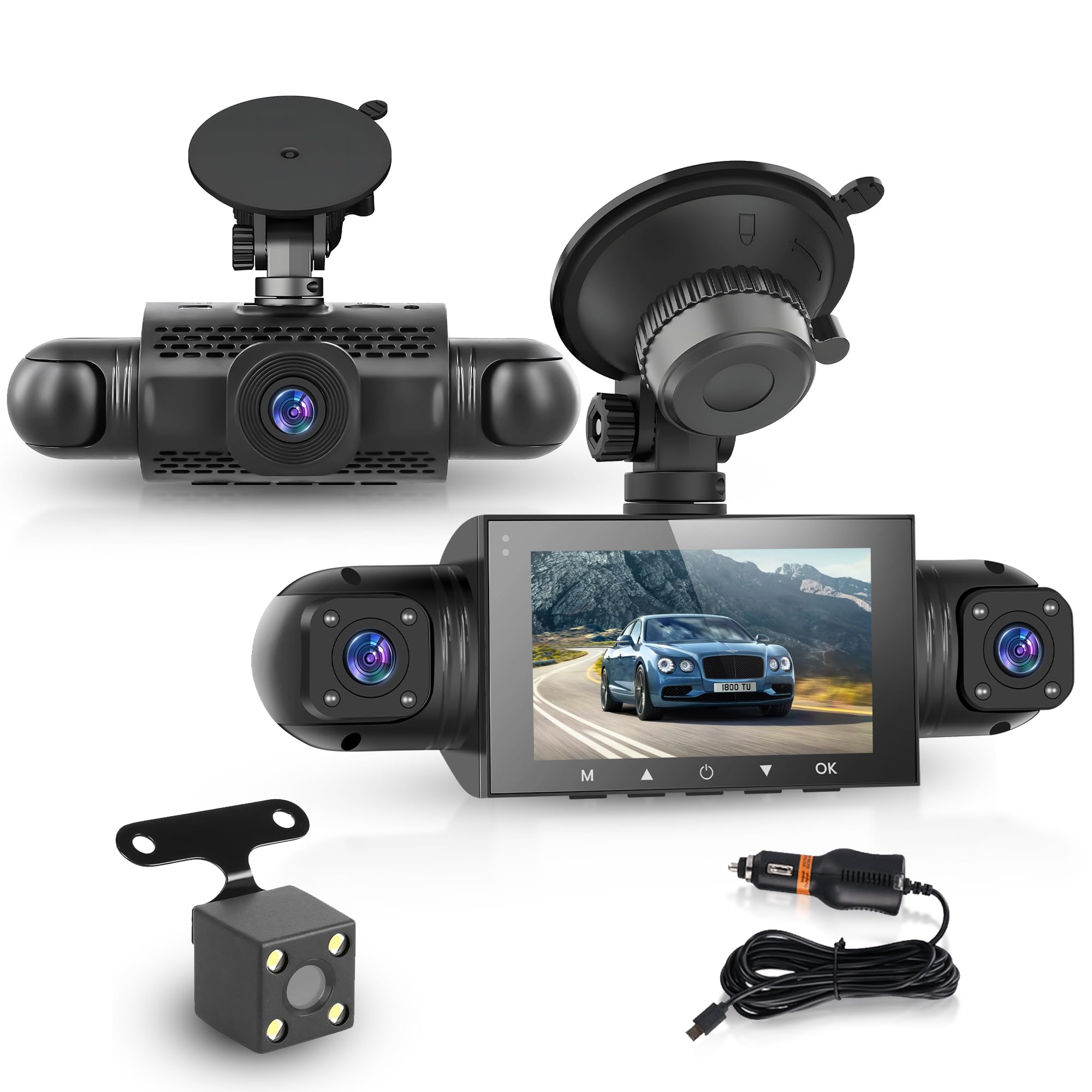 Rimoody Dashcam Auto 1080P 4 Telecamere
