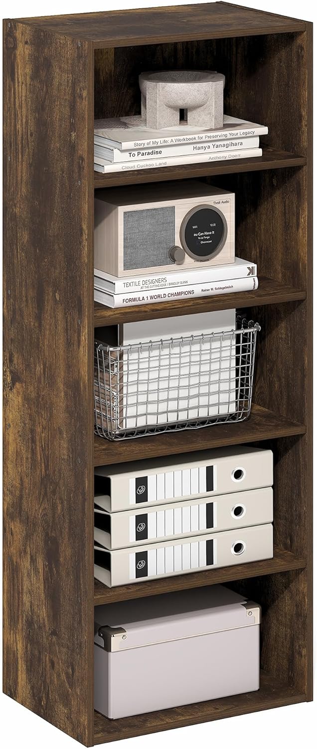 Furinno Basic - Libreria Aperta 5 Ripiani, Pino Ambra - immagine 1