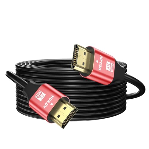Cavo Hdmi 4K 10M High Speed Hdmi 2.0 4K @60Hz 2K@120Hz, connettore placcato oro 3D ARC HDCP 2.2 e 2.3 per riproduzione HDTV/Blu Ray / proiettori/computer portatili/PS4/PS5(rosso)