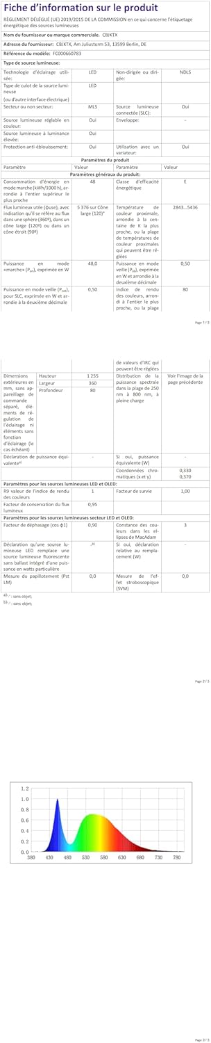 Cbjktx Plafoniera a LED Dimmerabile 120x30cm 48W - immagine 11