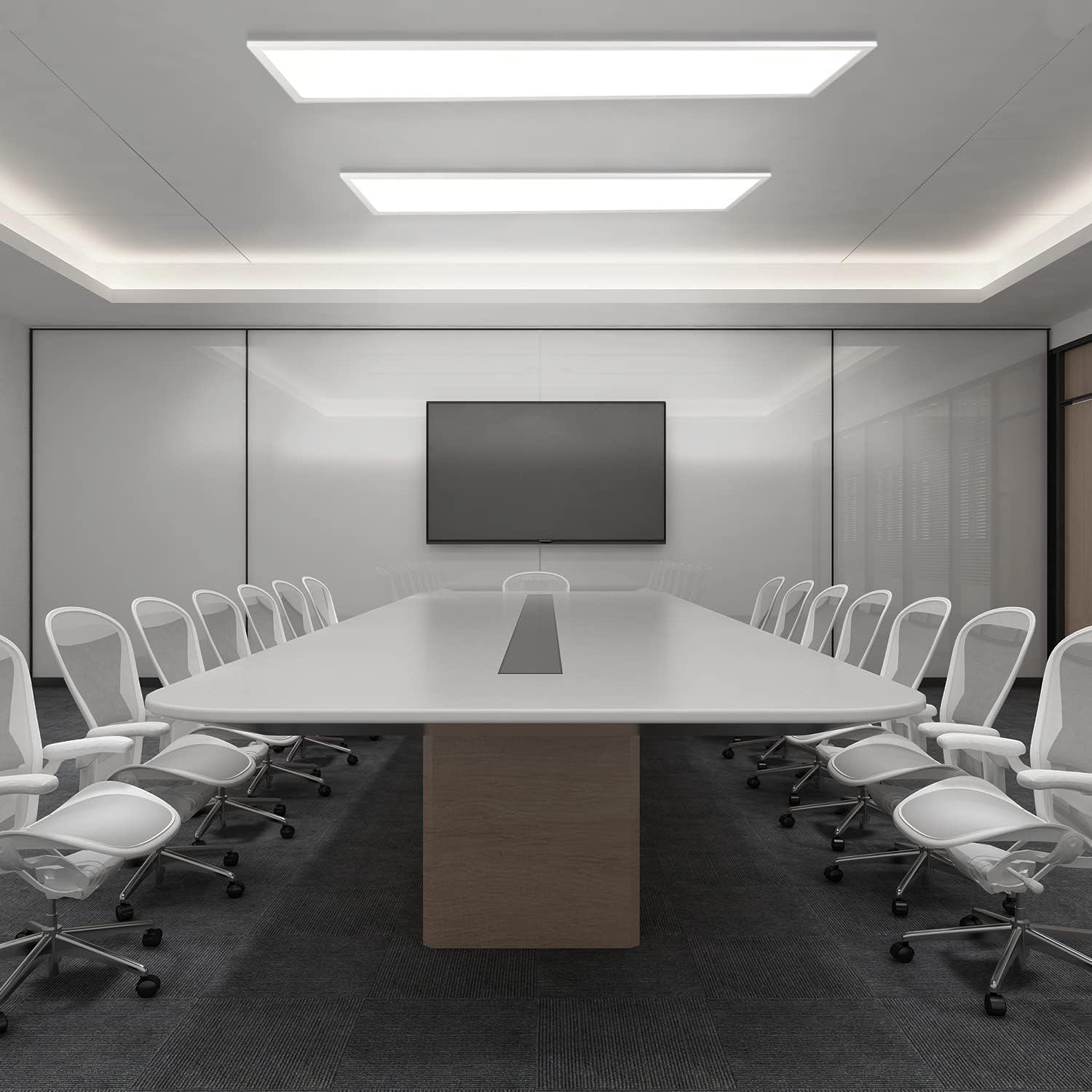 Cbjktx Plafoniera a LED Dimmerabile 120x30cm 48W - immagine 7