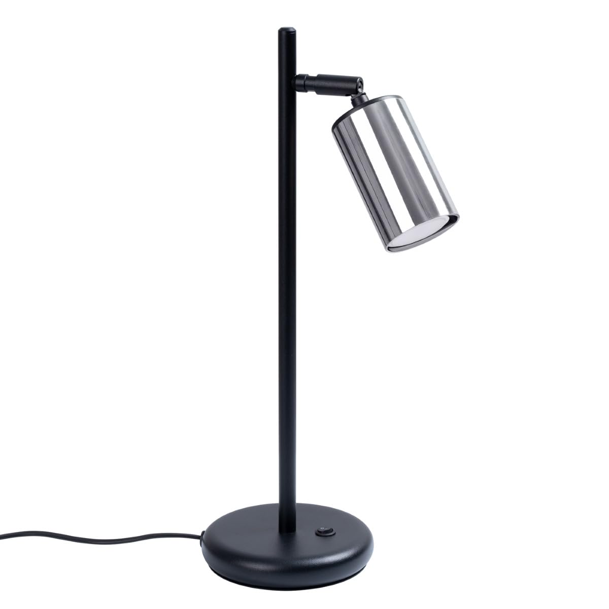 Sollux Lighting - Lampada da Tavolo LED GU10, Nero/Cromo