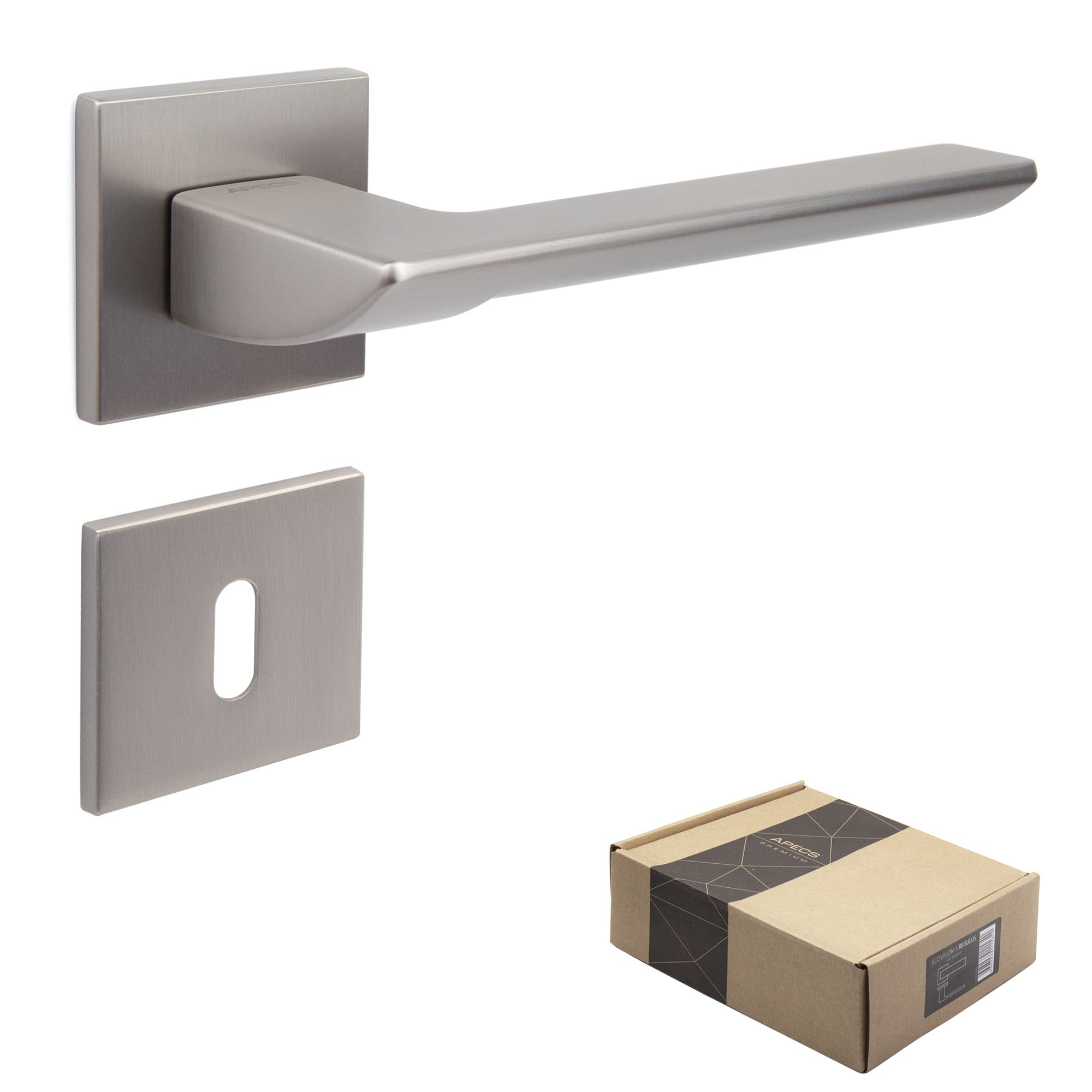 Apecs Maniglie per Porte Interne Moderne, Nichel Opaco