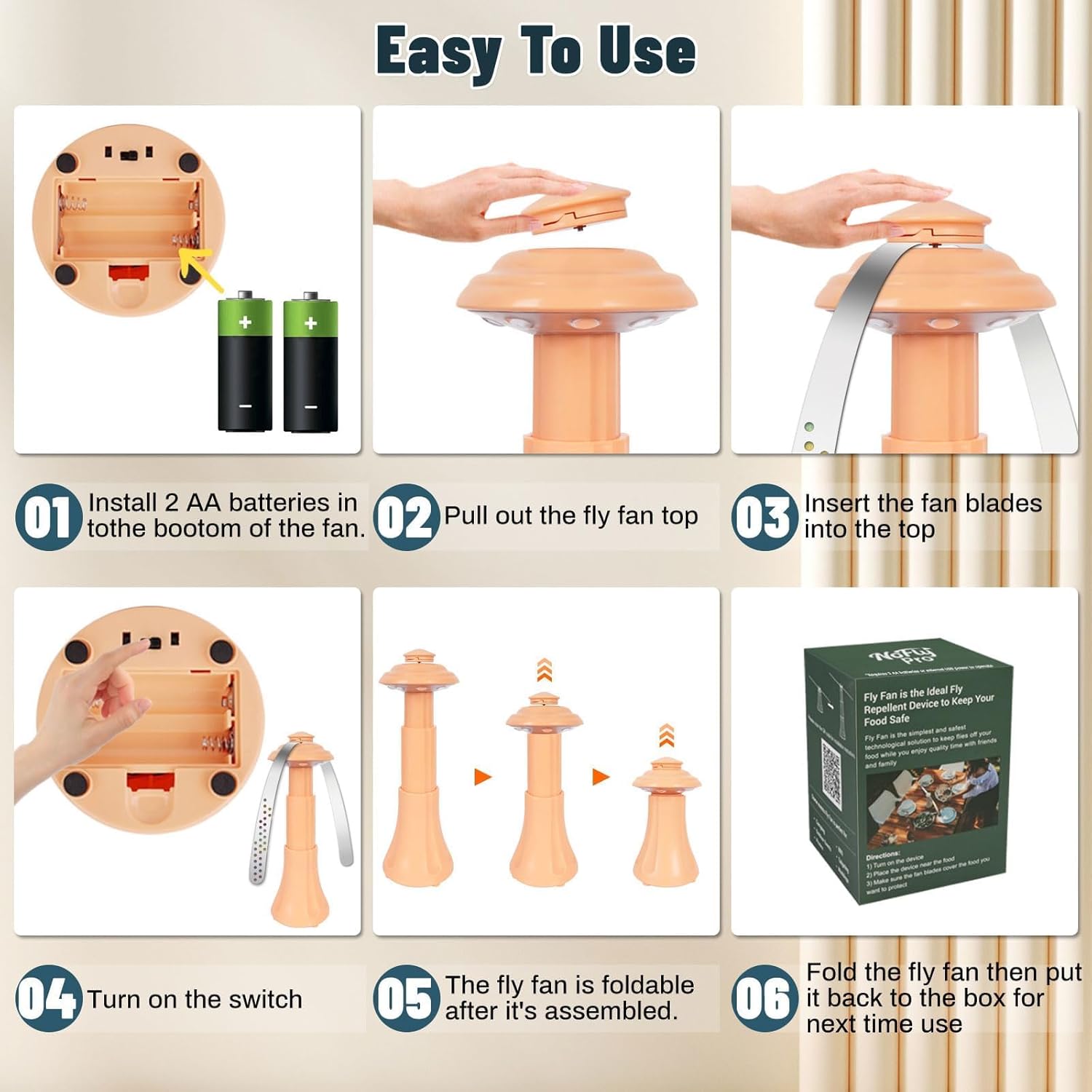 Ventilatore di Mosca con Luce LED Integrata - immagine 6