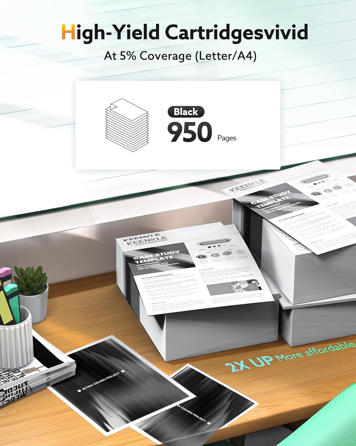 Keenkle 142A Toner con Chip Compatibile per HP Laserjet - immagine 3