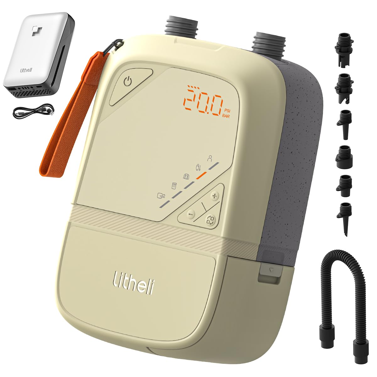 Litheli Pompa Elettrica SUP 20 PSI con Batteria 12500 mAh