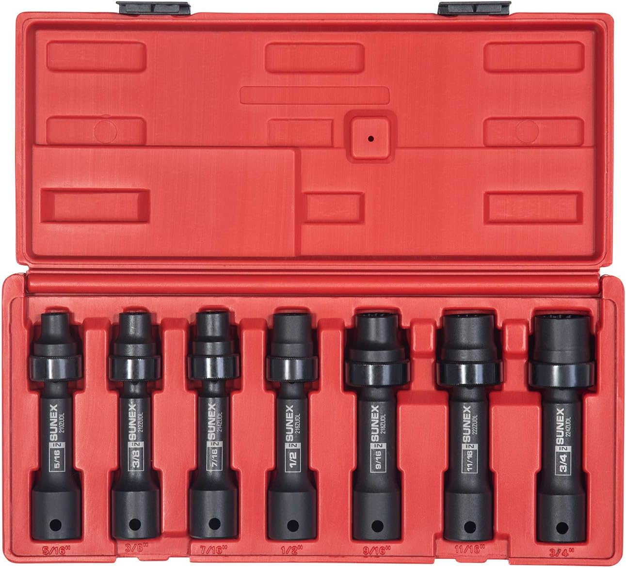 Sunex 2696 1/2-inch Drive SAE 12-point Driveline socket set, 7 pezzo - immagine 1