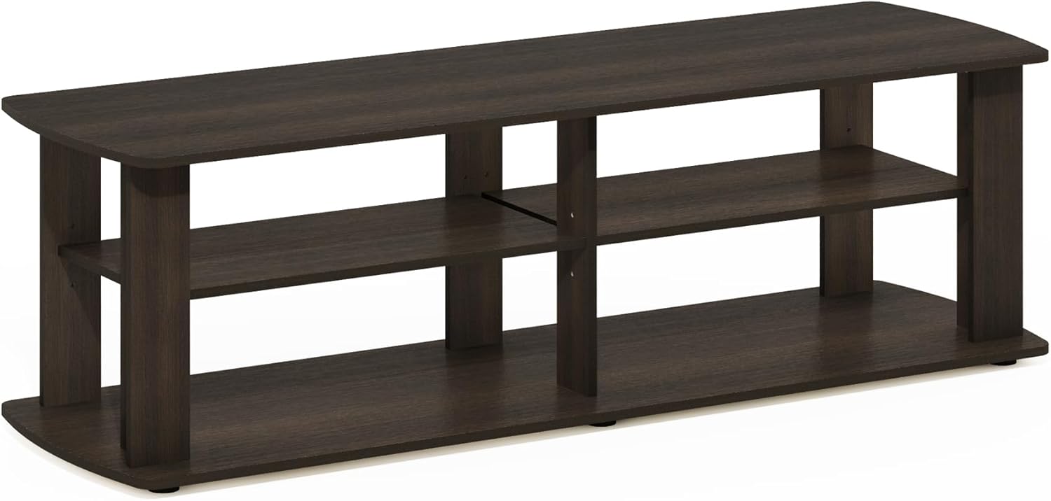 Furinno Centro di Intrattenimento TV, Noce Dark Brown - immagine 1