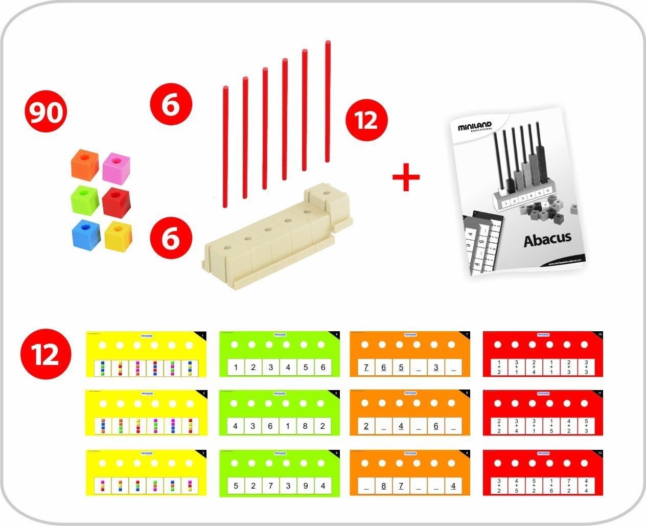 Miniland- attività Multibase, Multicolore, Medium, 95053 - immagine 2