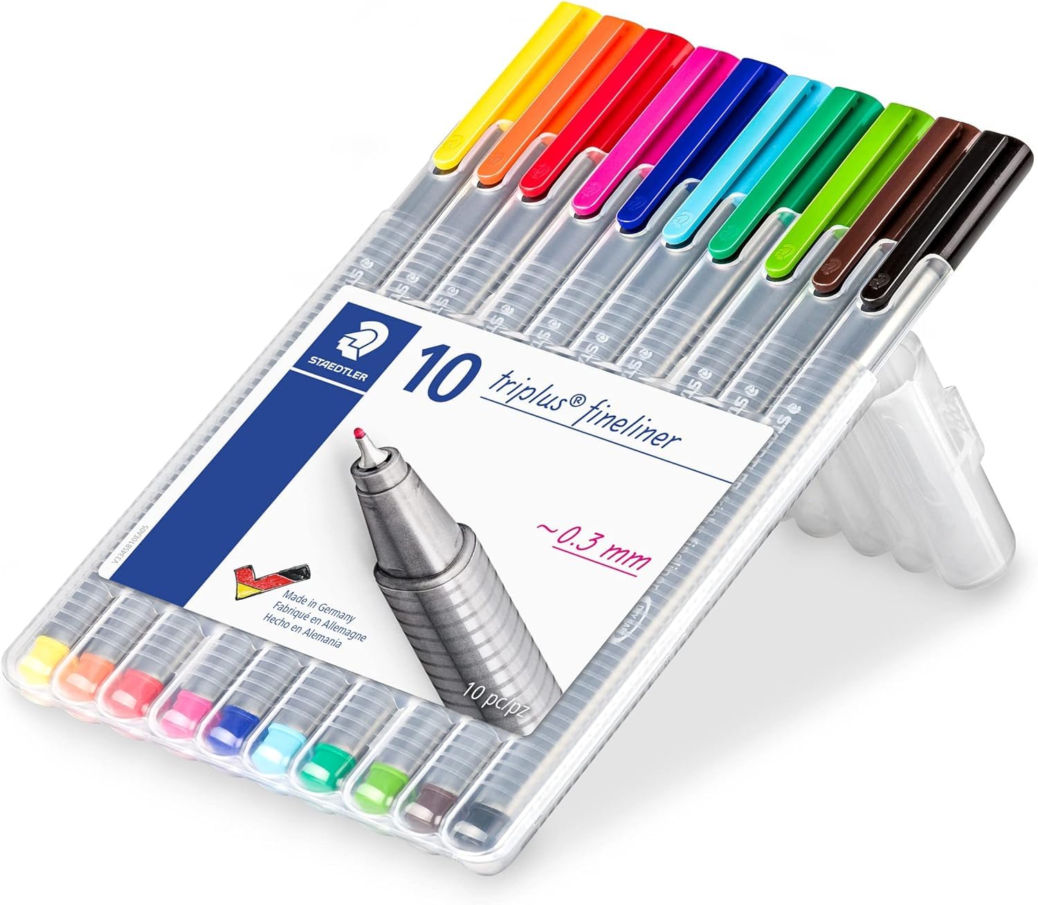 STAEDTLER 334 SB10 - Bolígrafo punta fina, 10 unidades, Multicolor