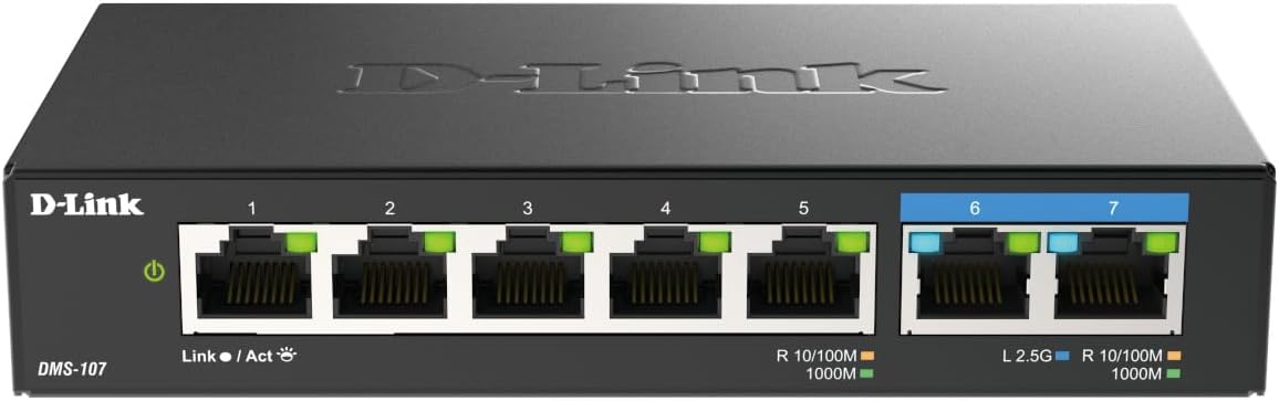 D-link DMS-107/E Switch Multi-Gigabit 7 Porte - immagine 1