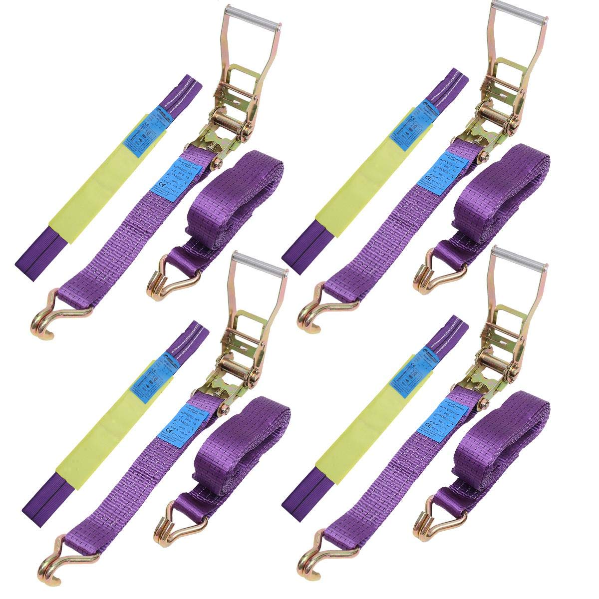 KATSU Cinghie di Recupero a Cricchetto 4 Pezzi 5000kg