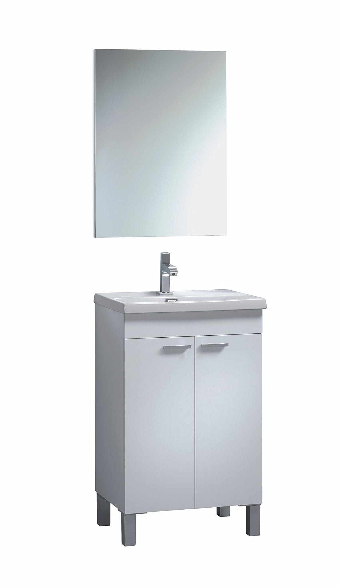 13Casa Venus A1 Set mobile bagno + specchio, 50x40x80 h cm, Bianco